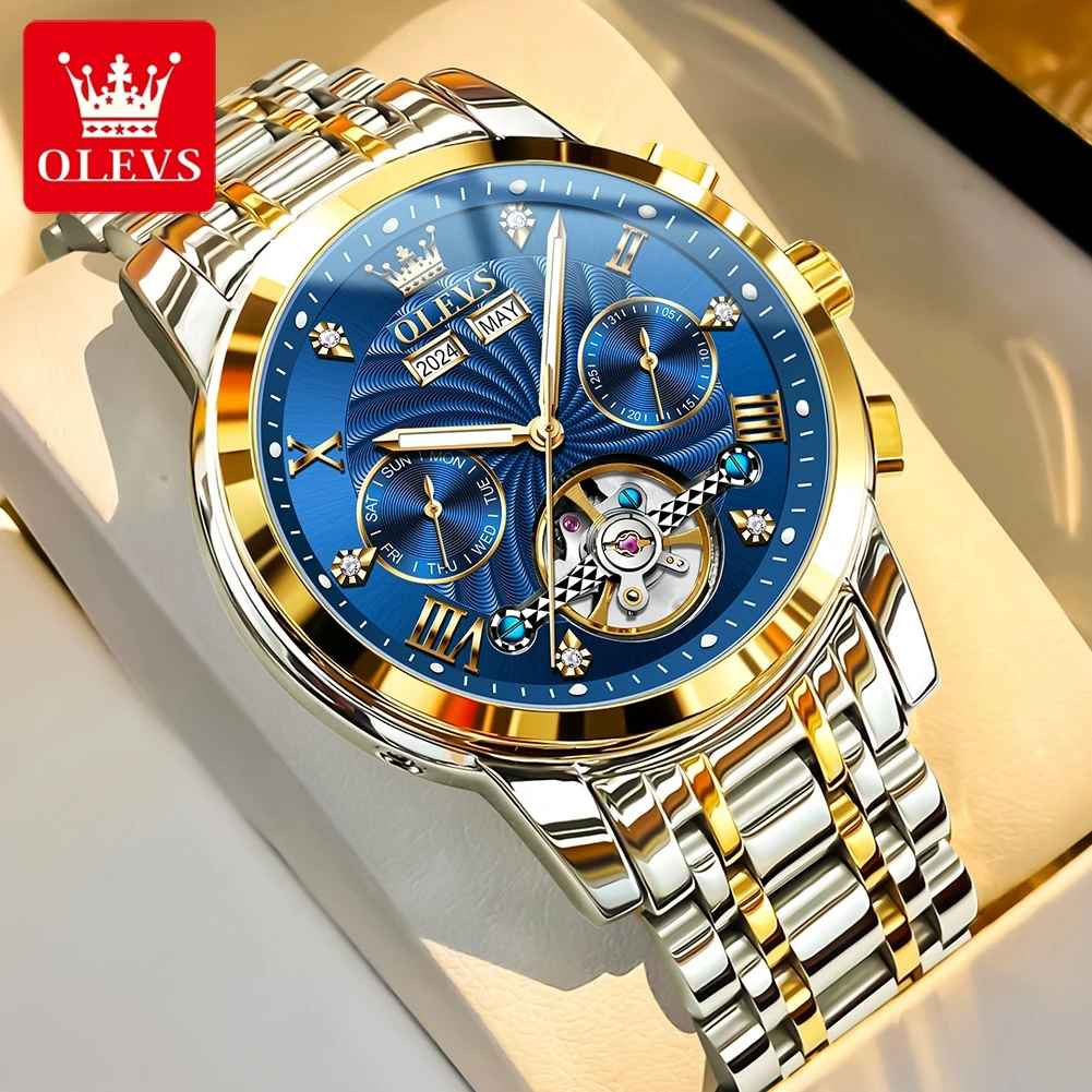 Automatic Mechanical Waterproof Watch Luxury Dial Strap Men Men’s