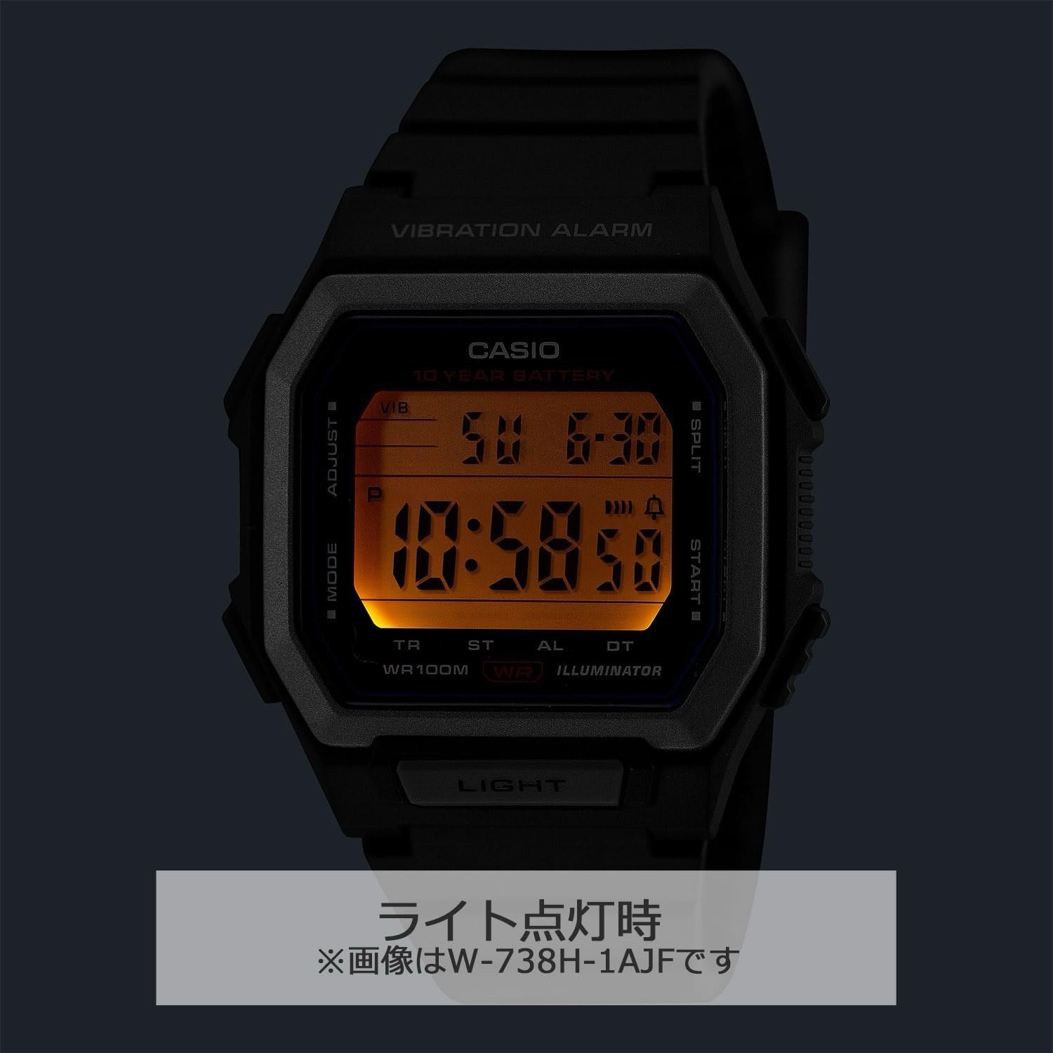 CASIO Collection Standard Watch W-738H, green, Sports Minimalism Japan New