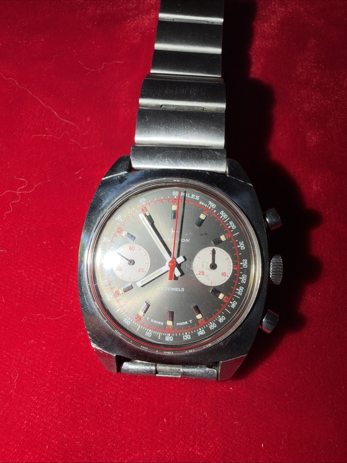 Vintage Hamilton “Big Eye” Chrono-Diver produced in the late 1960s