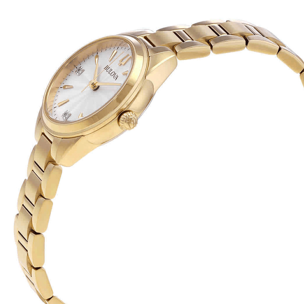 *BRAND NEW* Bulova Sutton Quartz Silver-Tone Dial Gold-Tone Women’s Watch 97P150