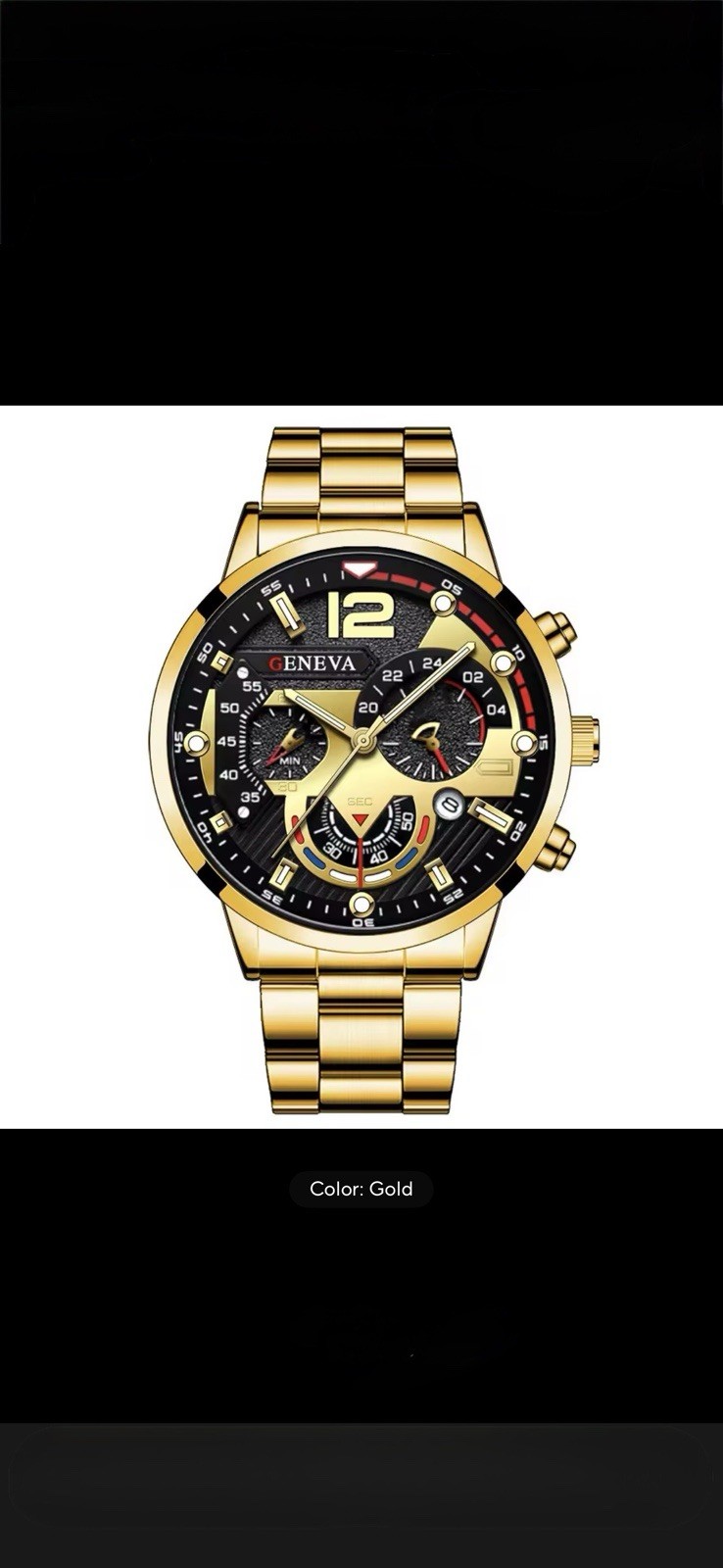 Men’s Analog Quartz Wristwatch Stainless Steel