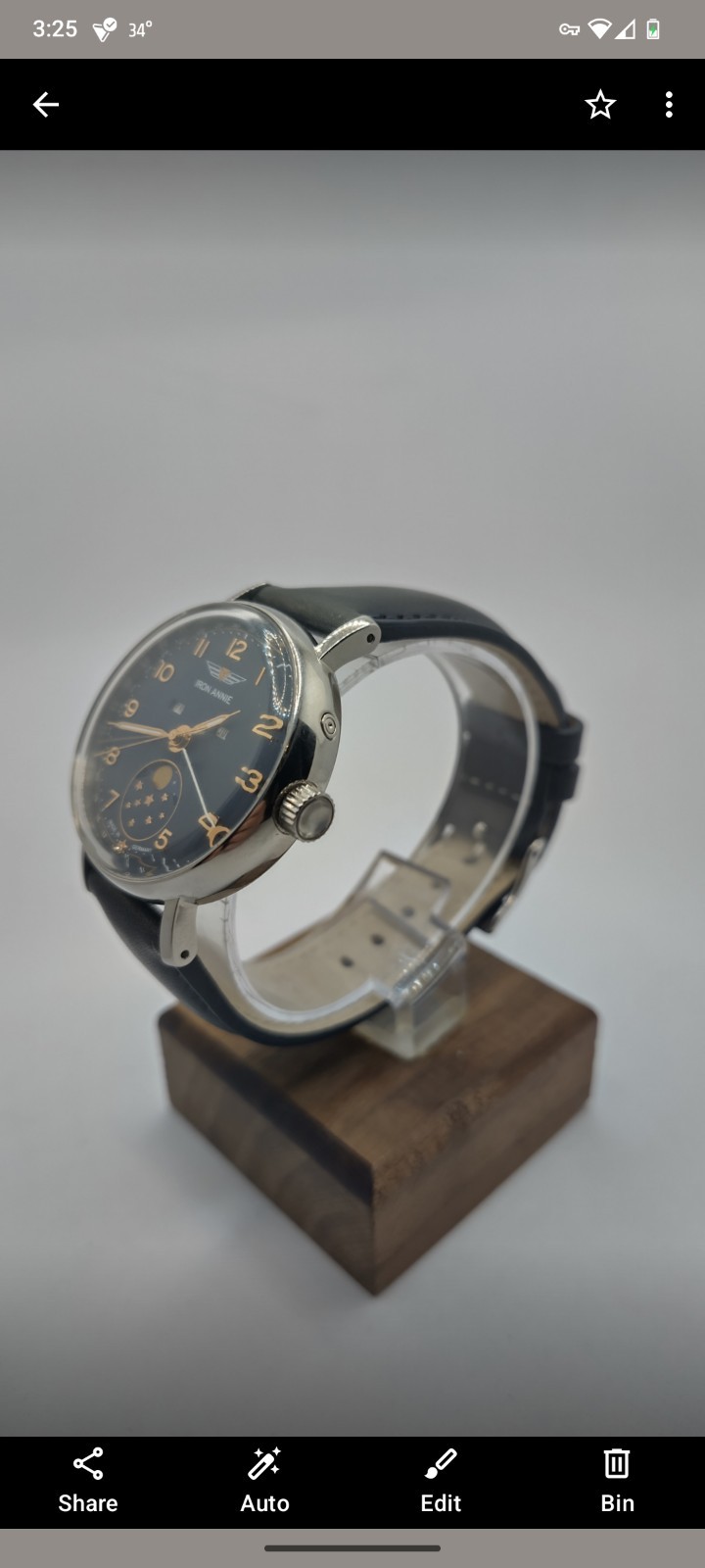 Iron Annie Amazonas Triple Time Moonphase Midsize Quartz Watch Ref: 5977-4