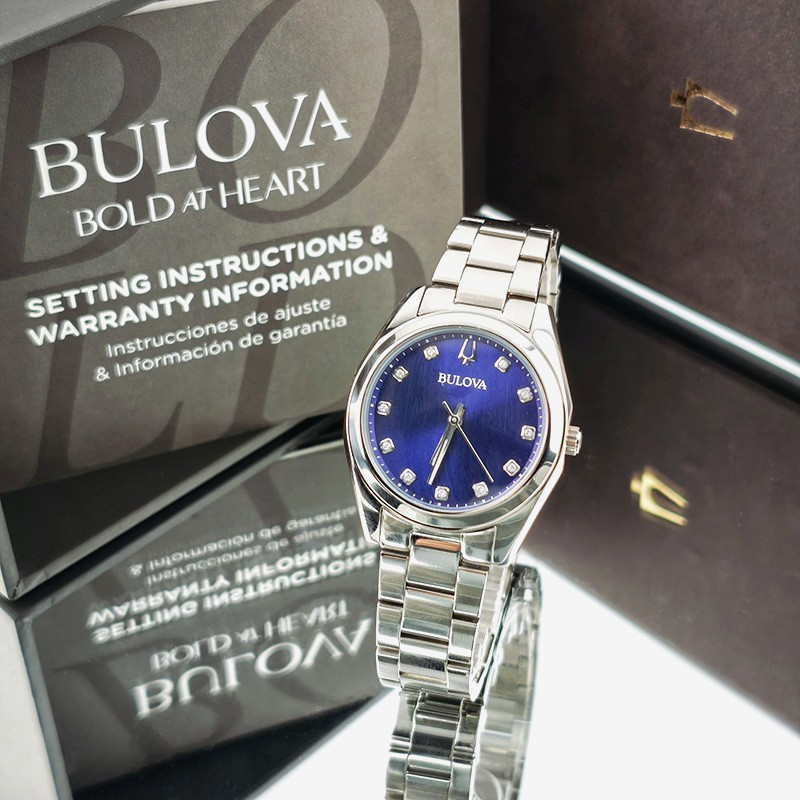 Bulova Sutton 96P229 Blue Classic Diamond Quartz Women’s Watch