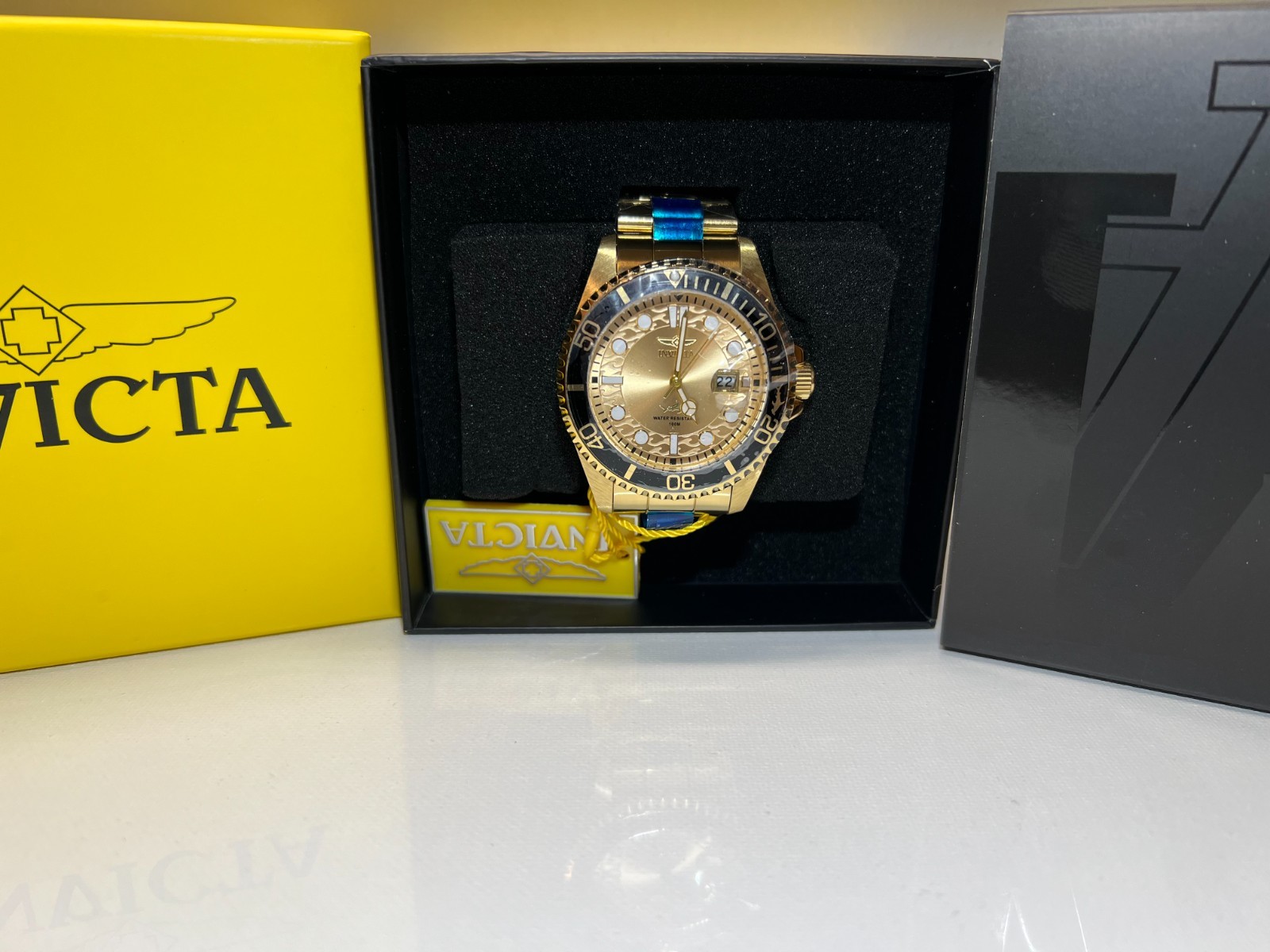 Invicta Pro Diver Currentwave Gold 43mm Men’s Watch 30025 Brand New In Box