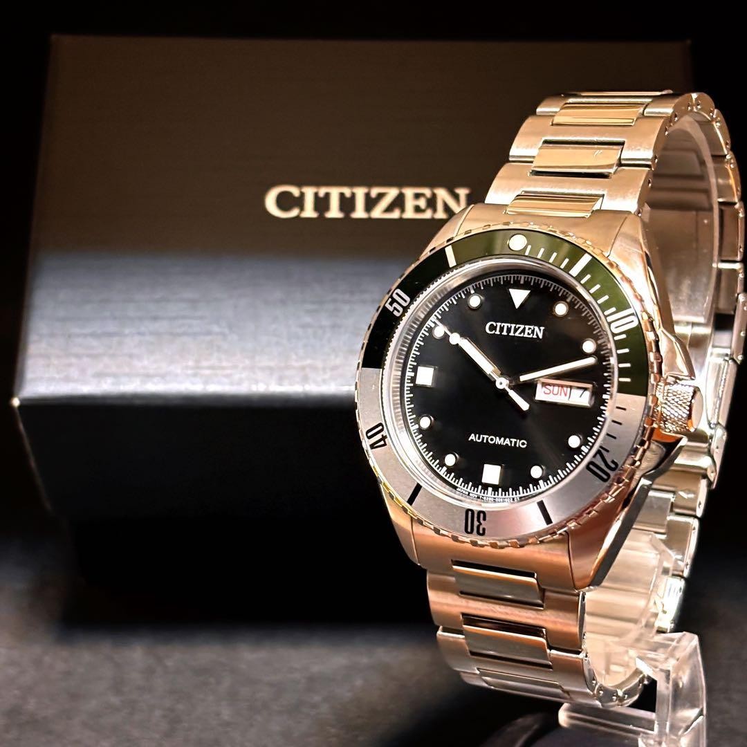 Citizen NH7531-50E Automatic Men’s Watch Green Bezel Box