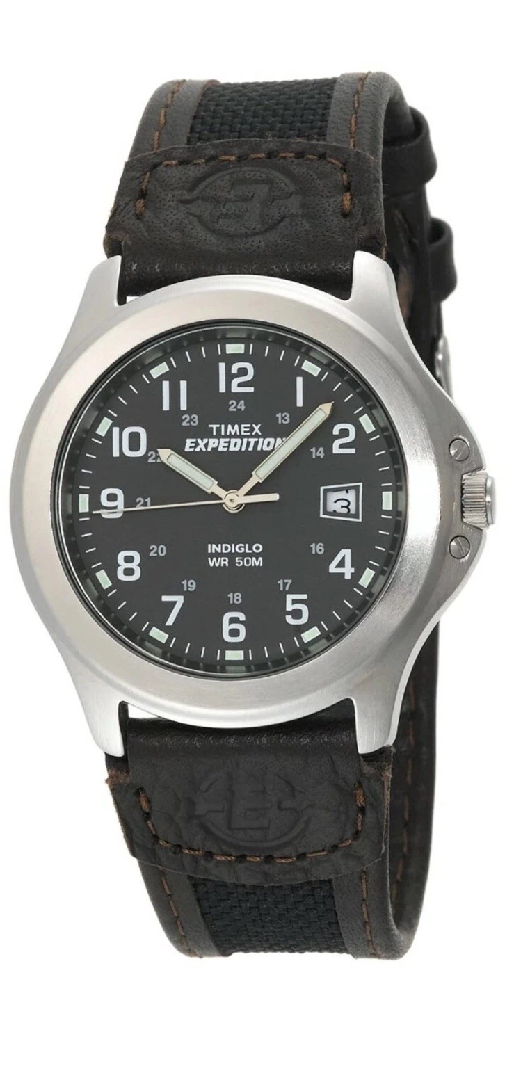 Timex Men’s T40091 Expedition Metal Field Black/Brown /Gray/Silver-Tone No Box