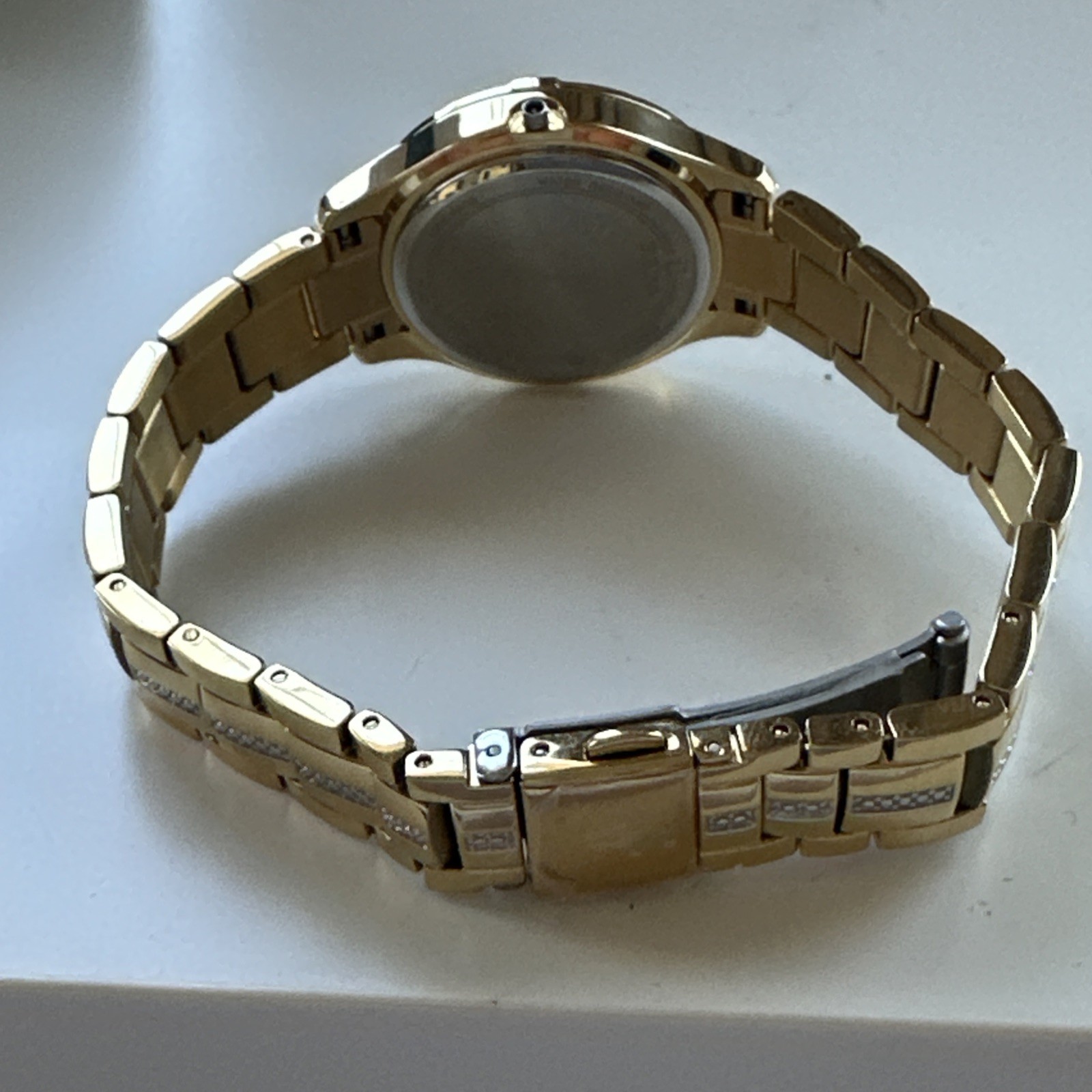 Bulova Womens Quartz Crystal Accent Gold-Tone 30.5mm Watch 98L283 *NO STEM/CROWN