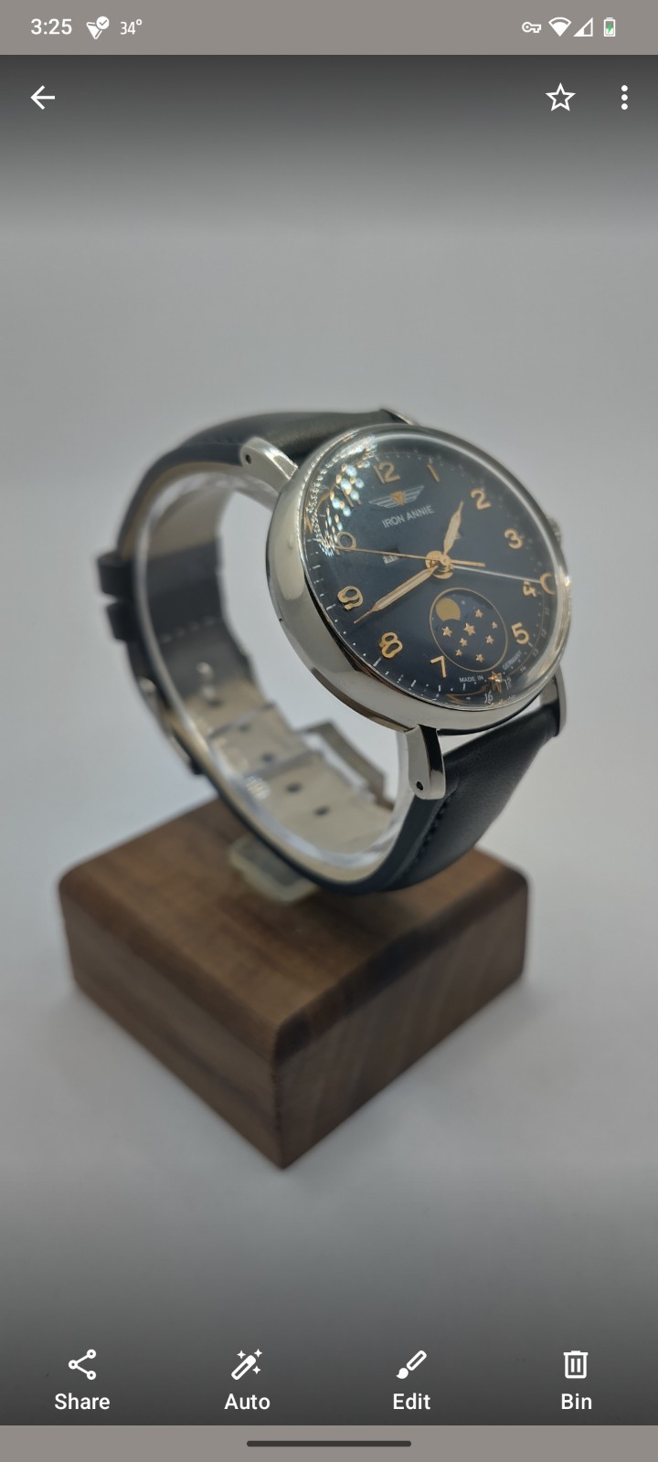 Iron Annie Amazonas Triple Time Moonphase Midsize Quartz Watch Ref: 5977-4