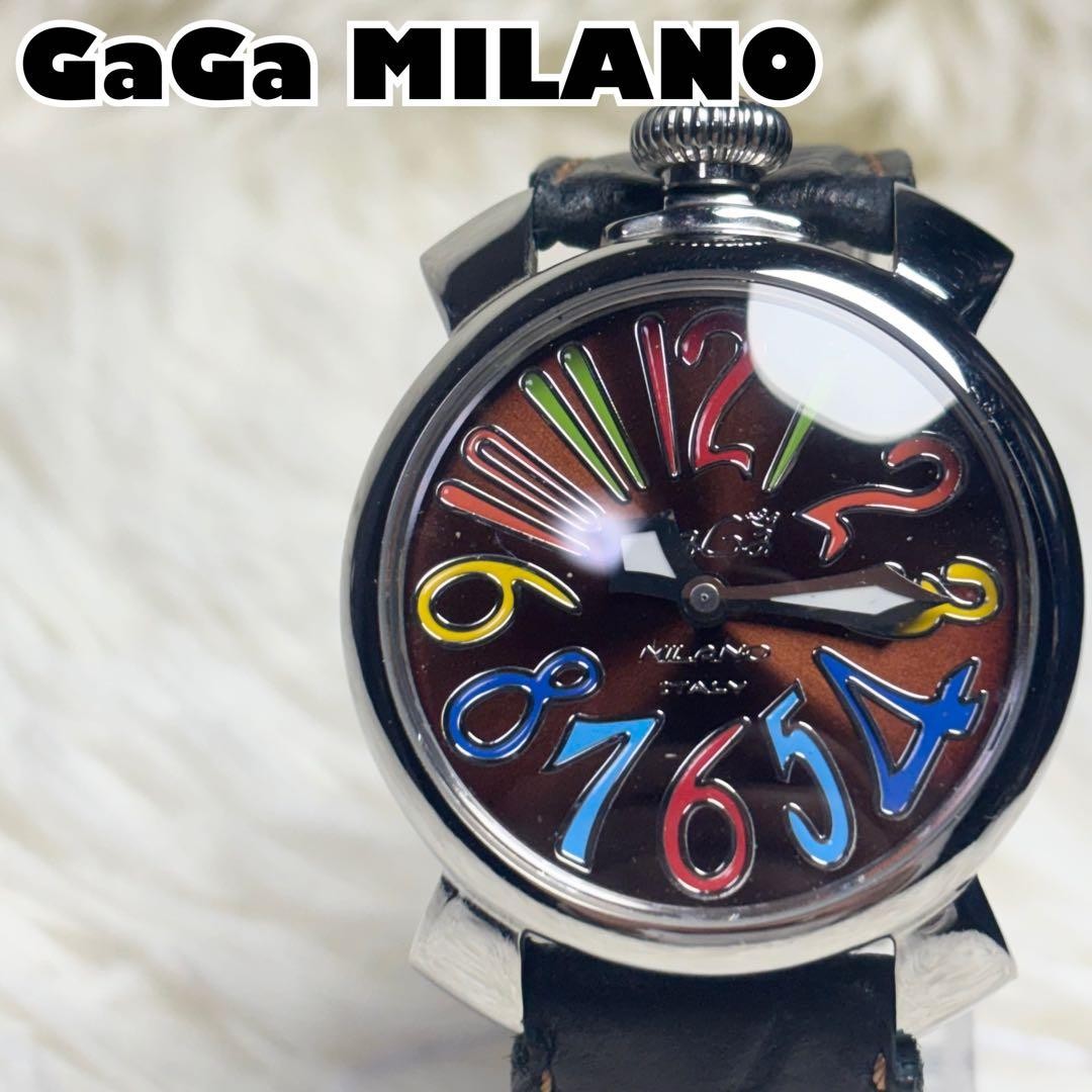 GaGa MILANO Manuale 40 Colorful Index, Black Excellent Condition