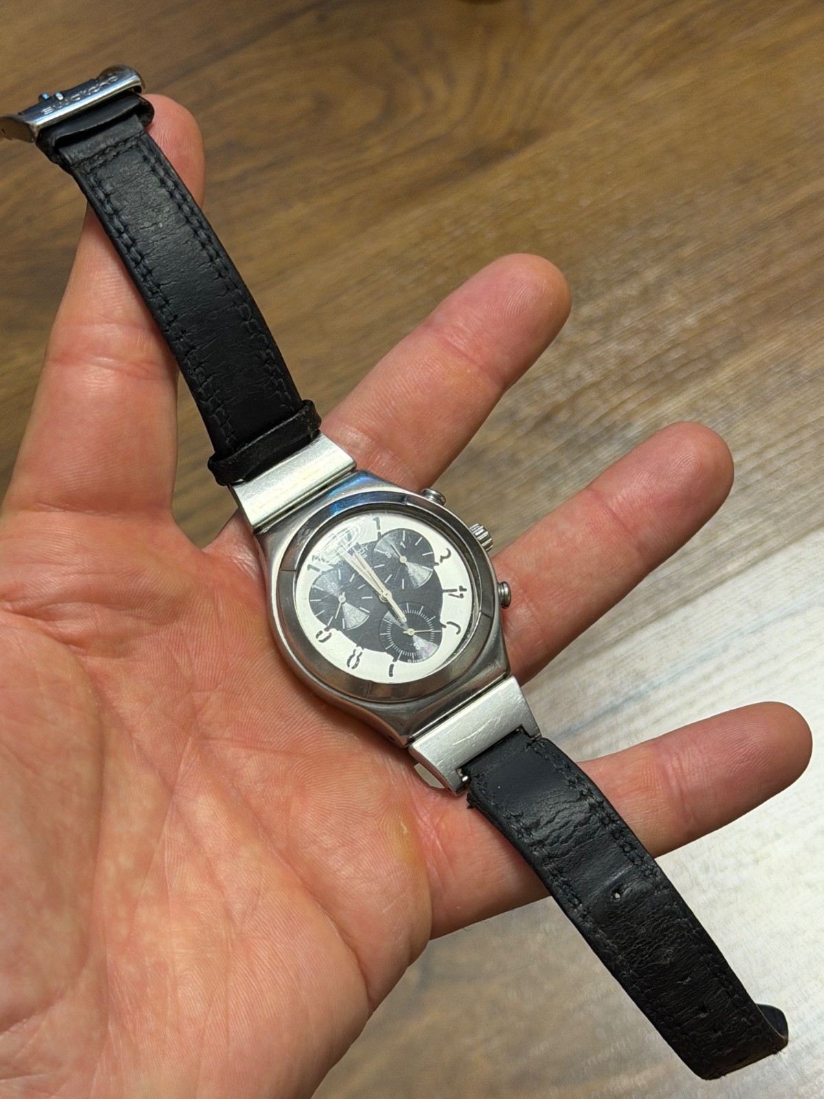 Swatch Irony V8 Quartz Chronograph Double Level Wristwatch YCS109 AG