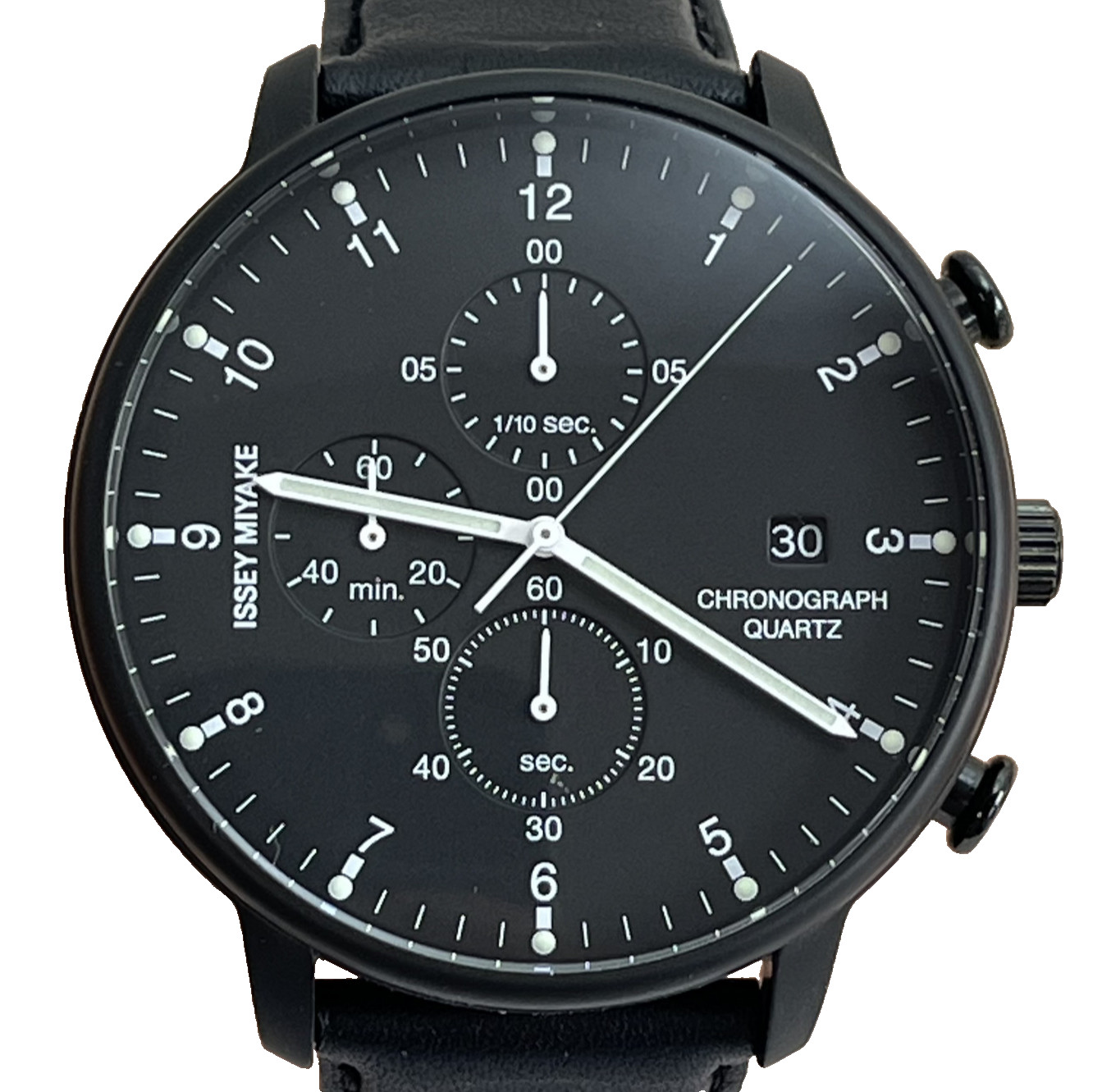 Seiko Issey Miyake C NYAD003 by Ichiro Iwasaki Qz Black Dial Japan Watch #689B