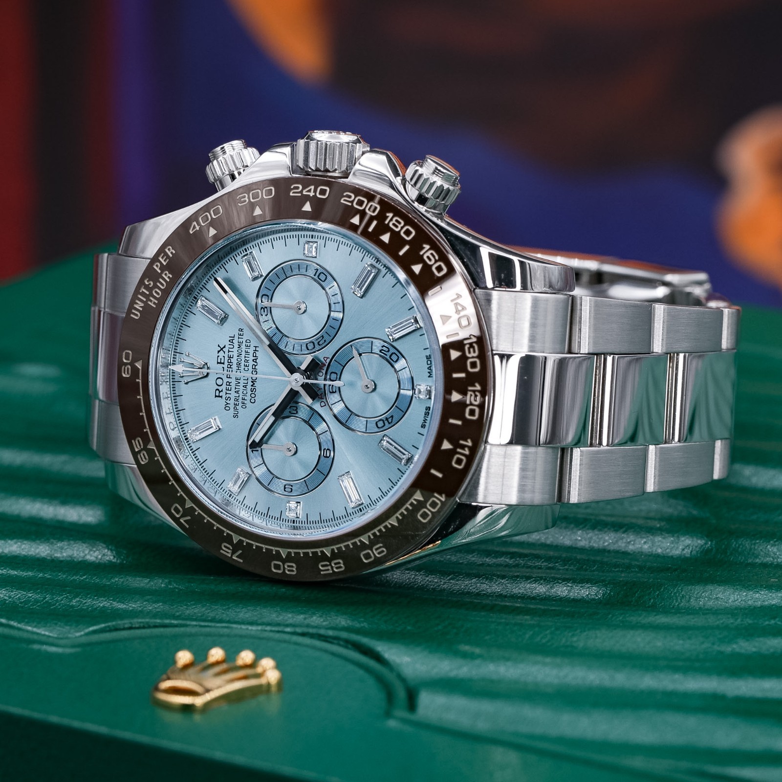 Rolex Daytona Platinum Ice Blue Dial 2014 Complete 2022 Service Card – 116506A