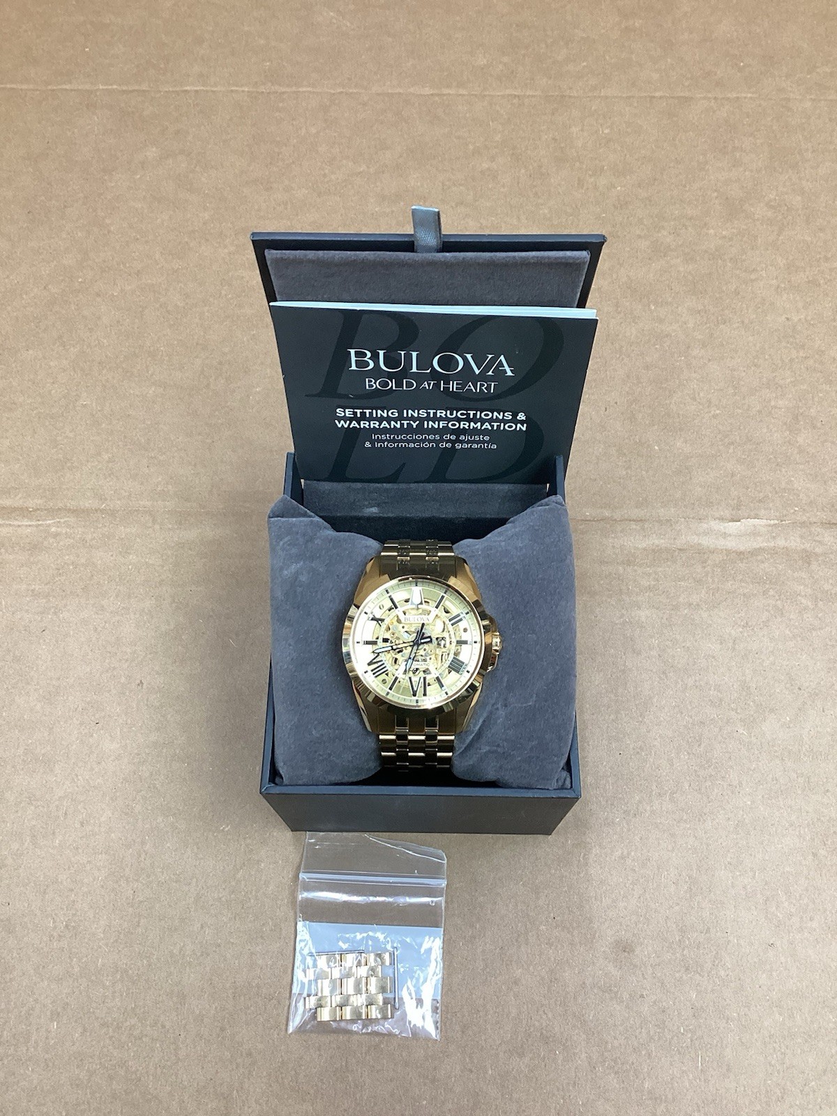 Bulova Men’s Sutton Chrono Automatic Gold-Tone Watch 43mm 97A162