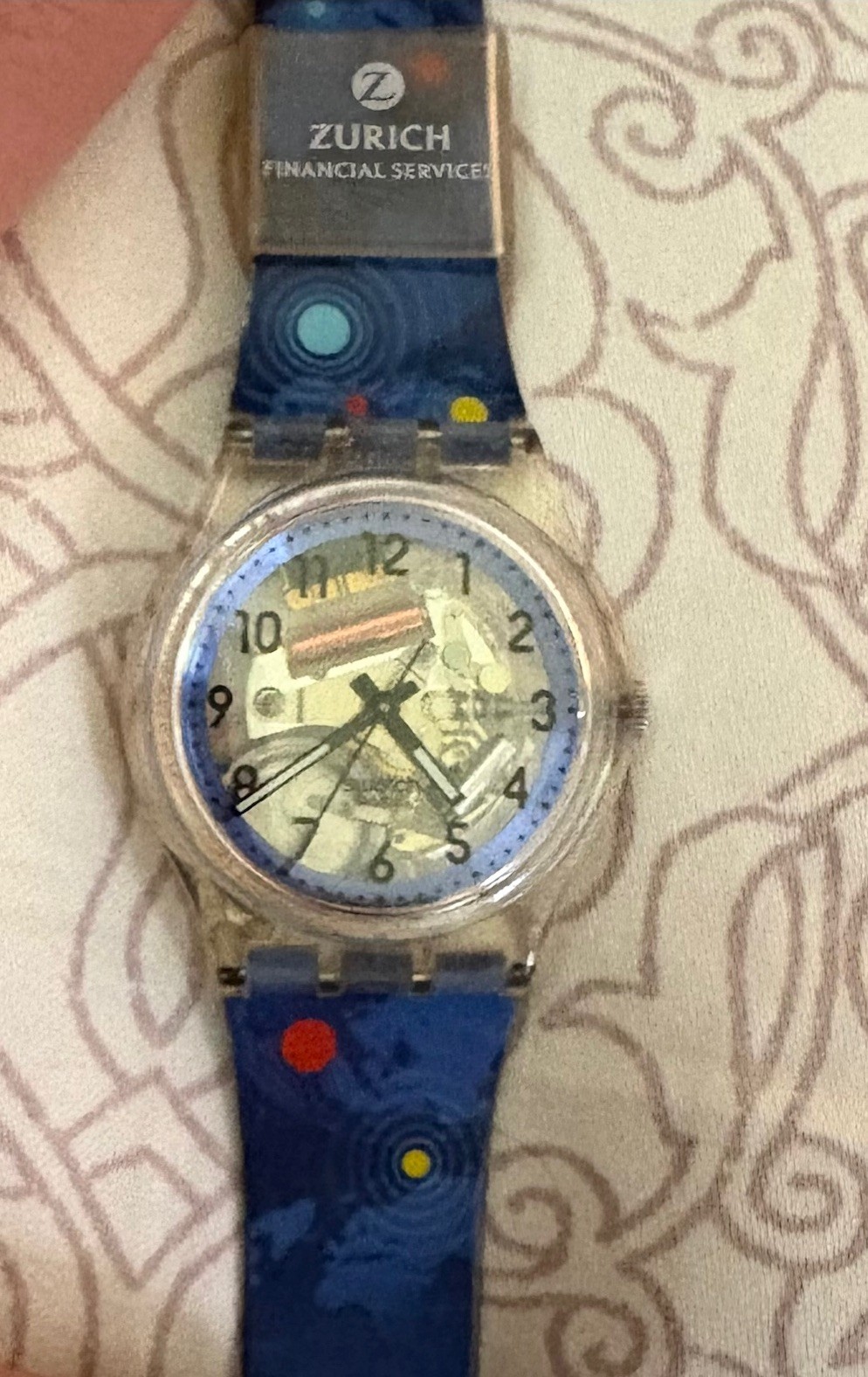 Swatch Watch Zurich Financial Services SKK103Z Swiss Skeleton Vintage Watch