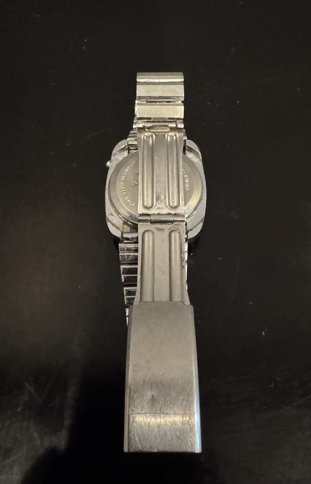 Vintage 1970s COMMODORE Time Master Watch Red LED Display France SA Clasp 70s
