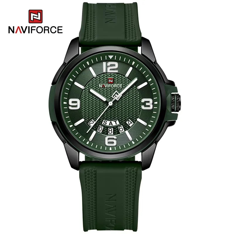 NAVIFORCE NF9215T Men’s Quartz Watch 3ATM Waterproof TPU Strap Date Display