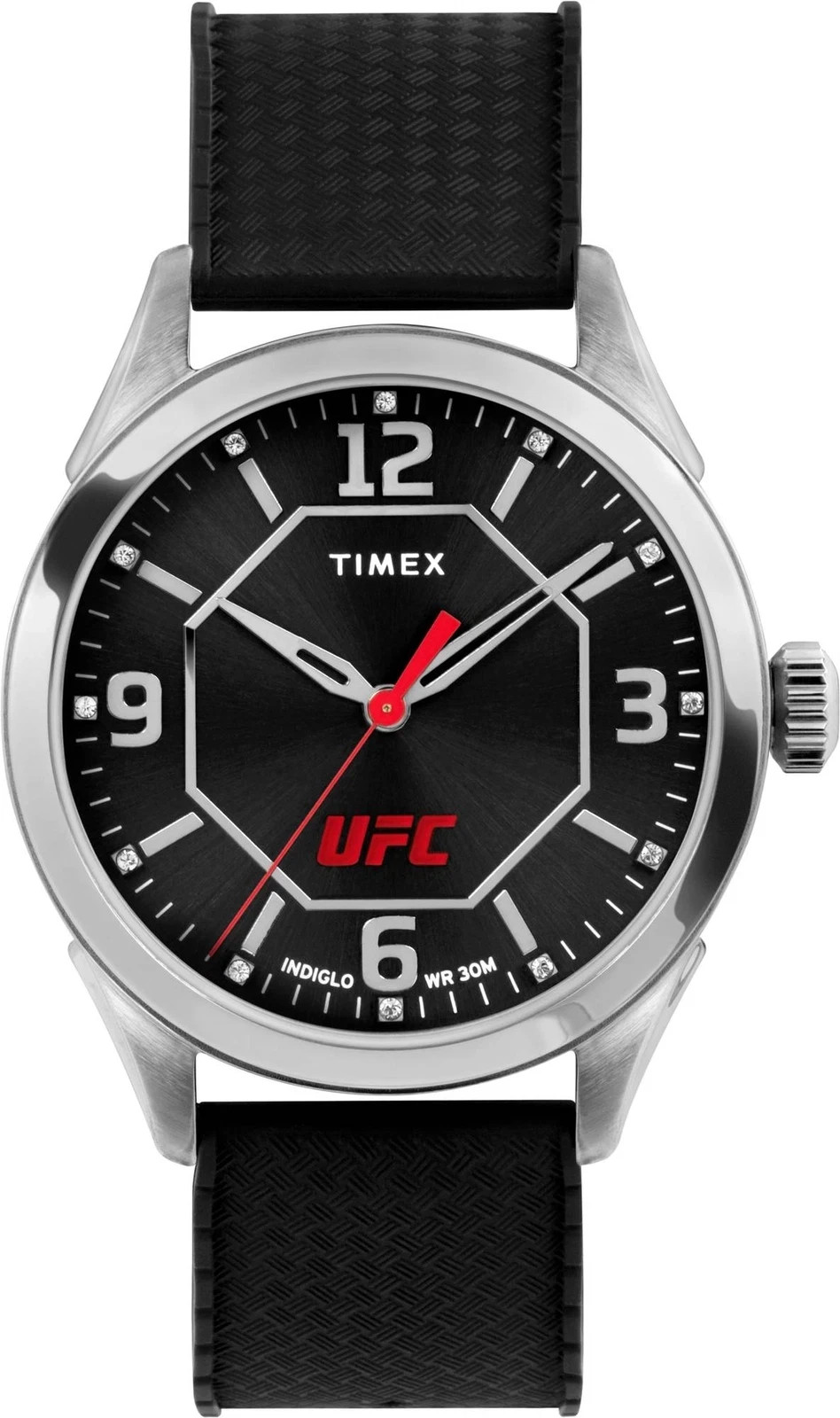 UFC Timex Mens Watch – BRAND NEW – Original Box – Black/Red/Silver