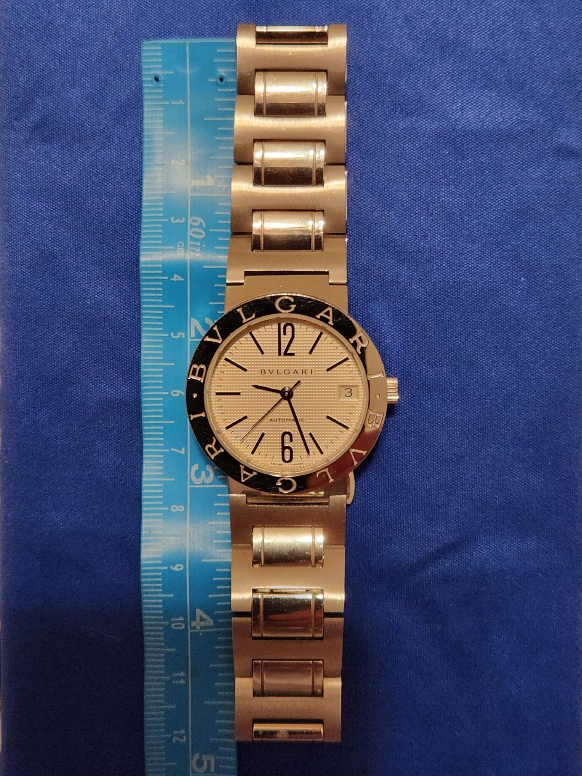 Bvlgari Bvlgari 33mm Automatic White Guilloché Dial SS Bracelet Swiss Made Watch