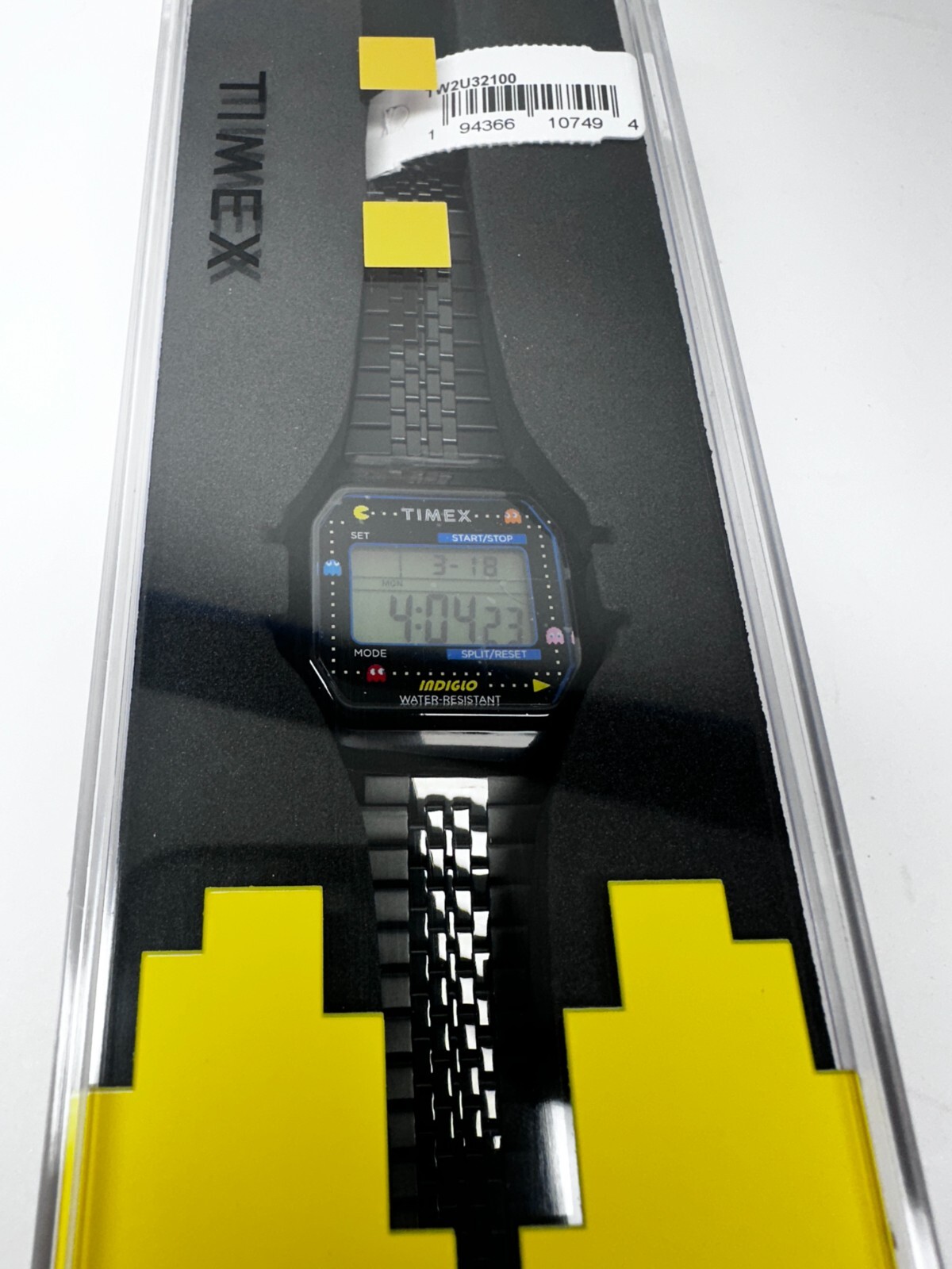 Timex X Pacman T80 Digital Stainless Steel – Black – TW2U32100 NEW Rare LAST ONE