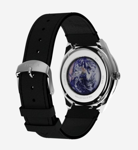 Q Timex x NASA Space Moon Phase Leather Strap Men’s Watch TW2Y56800