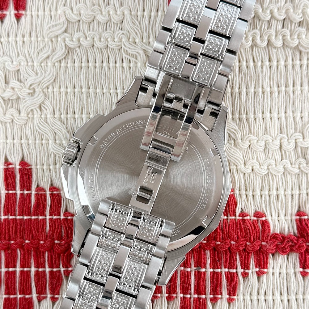 Bulova 96C134 Octava Men’s Silver Crystal Stainless Steel Quartz Watch 41.5mm