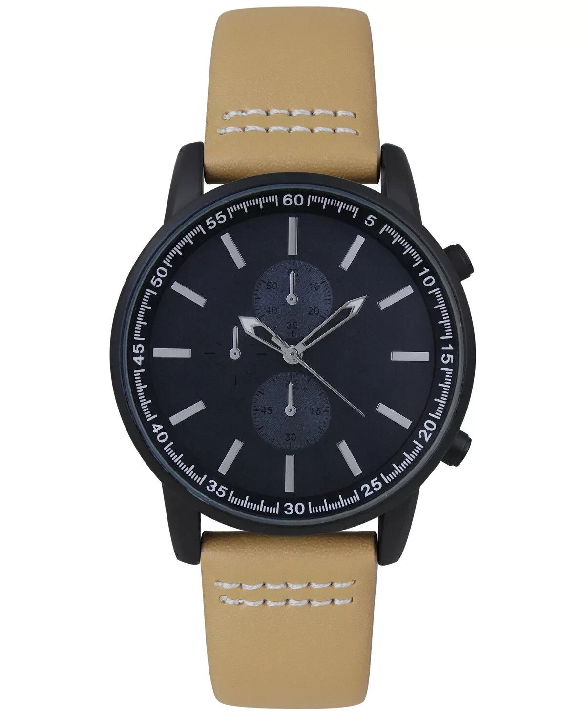 I.N.C. INTERNATIONAL CONCEPTS Men’s Tan Strap Watch 44mm