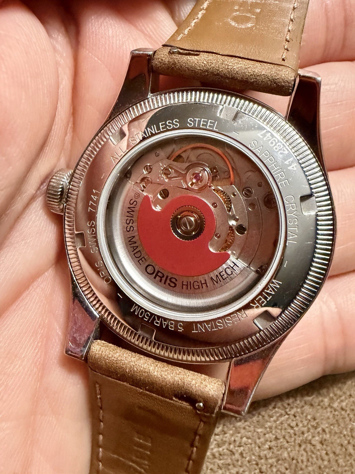 Oris Big Crown Pointer Date Auto Blue Dial Brown Leather Strap 40mm Box/Pprs