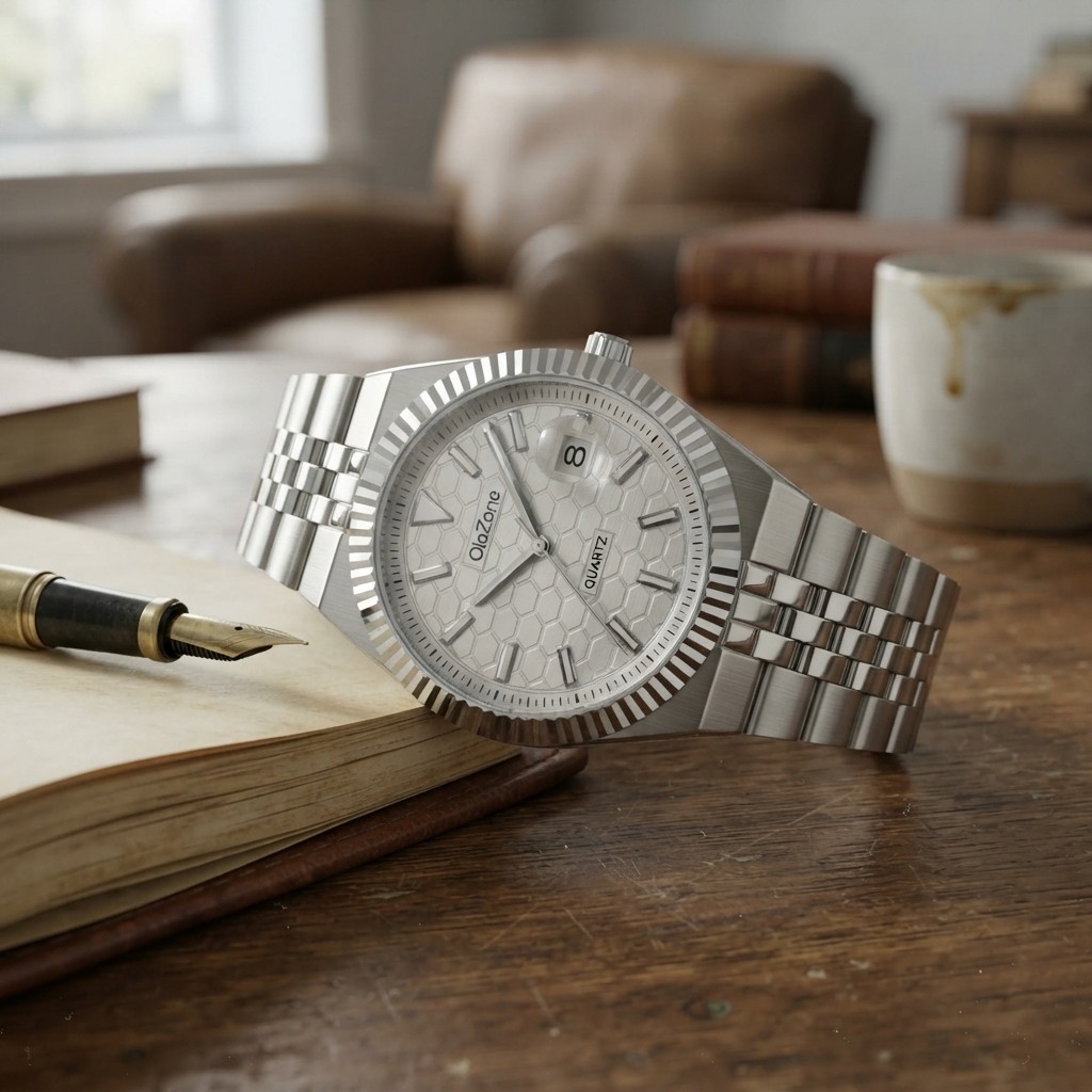 Luminous Men’s Designer Watch – Quartz Movement, Waterproof, Elegant Gift Option