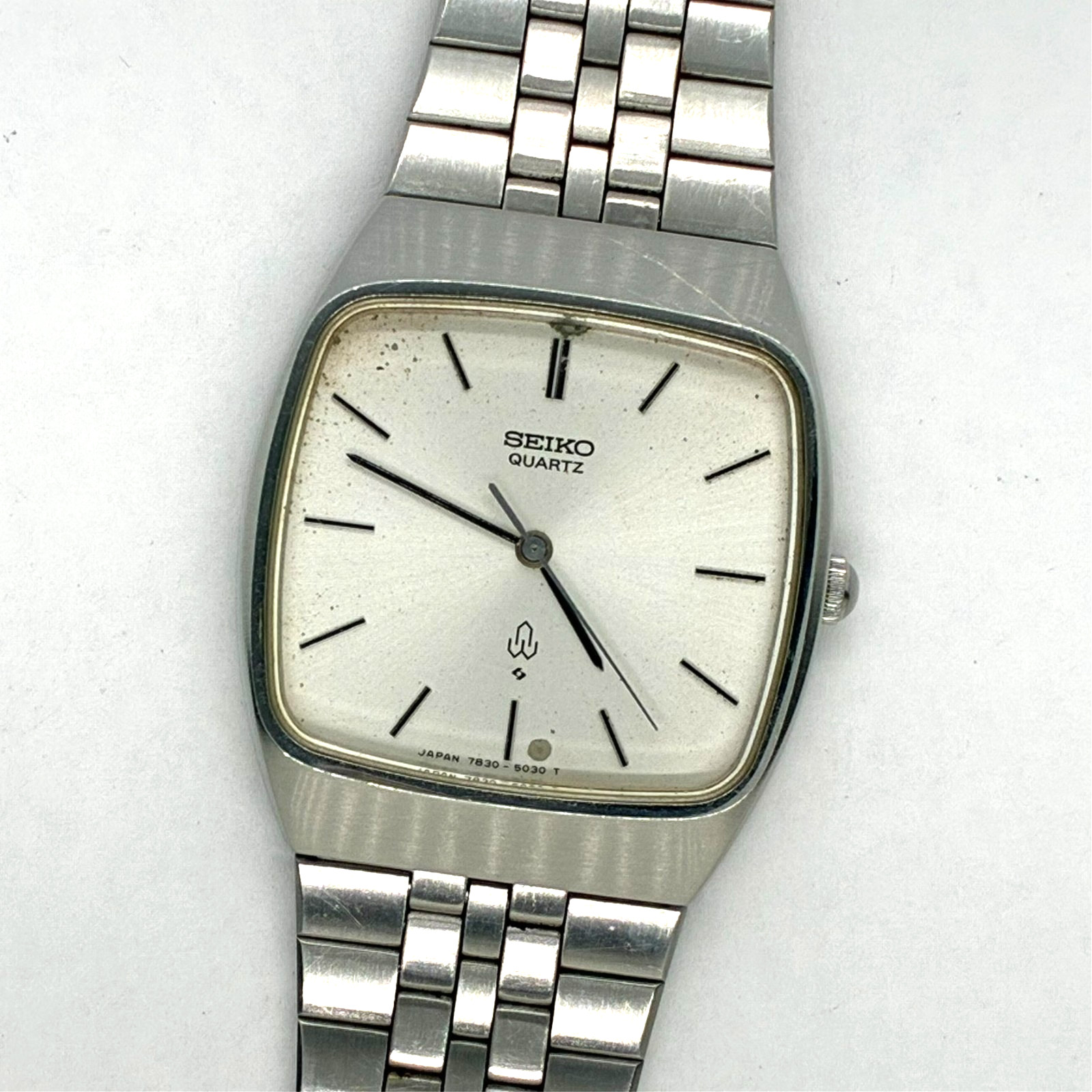 SEIKO 7830-5030 Quartz Tonneau Square Daini Seikosha Vintage 1977 #2444