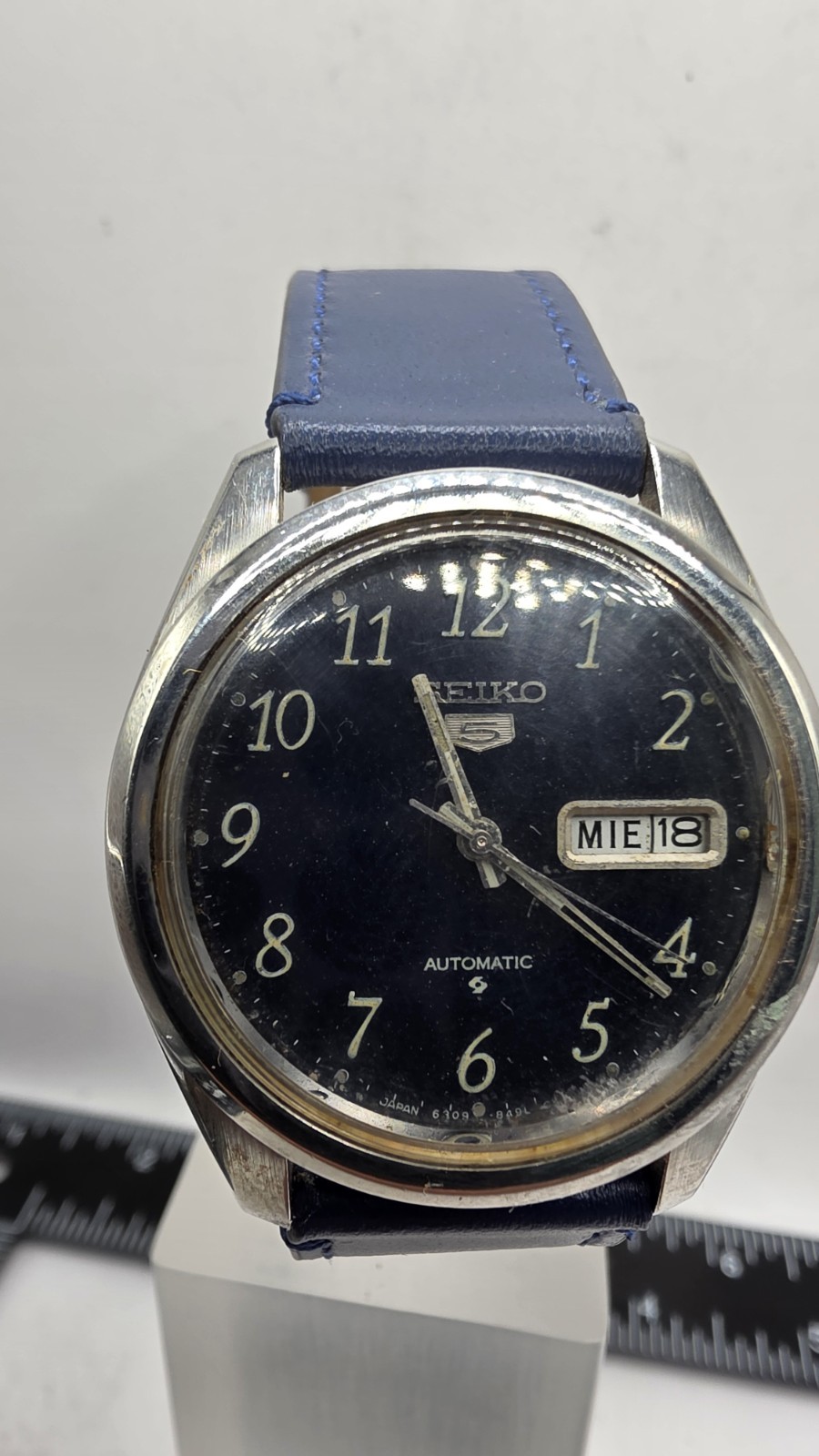 Seiko 6309 5220 Automatic Leather Strap Serviced Wristwatch Day-Date
