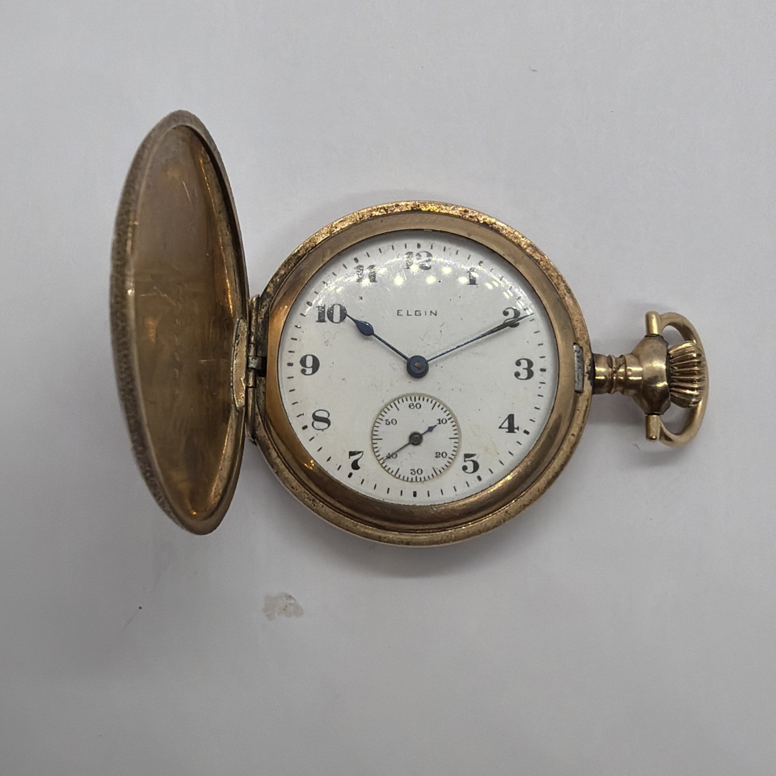 Elgin Beautiful 14K 20Yr Gold Filled Hunting Case Pocket Watch Runs