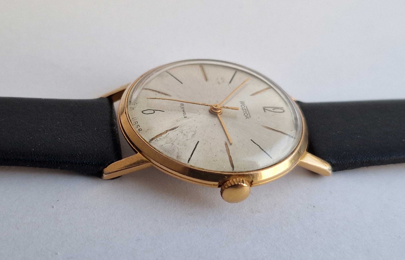 RARE Vintage Soviet mechanical watch Vostok MIR 2209. Gold-Plated 18 Jewels USSR