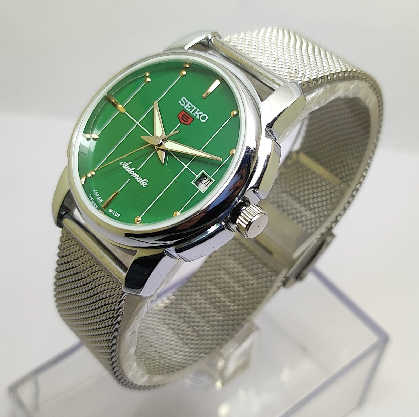 Refurbished Automatic Men’s Watch Day Date | Classic Vintage Style | Steel Strap