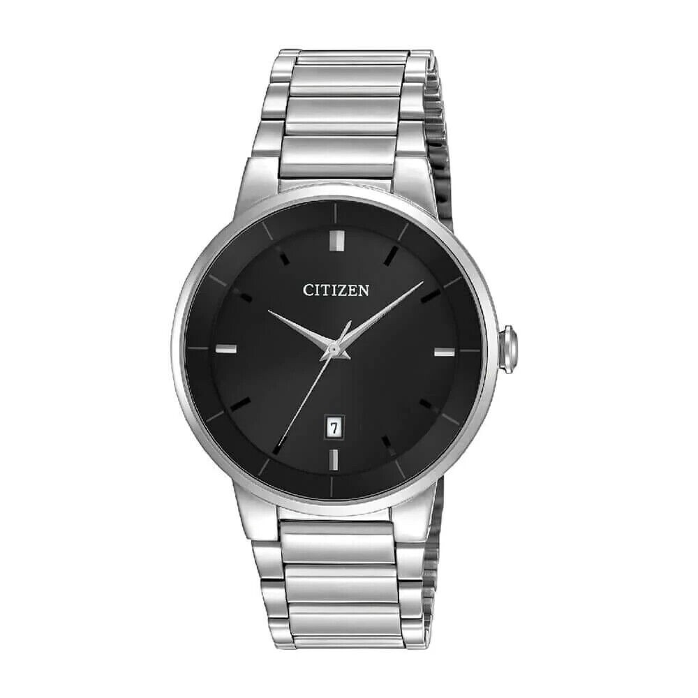Citizen Men’s Corso Quartz Black Dial Stainless Steel Watch – BI5010-59E NEW