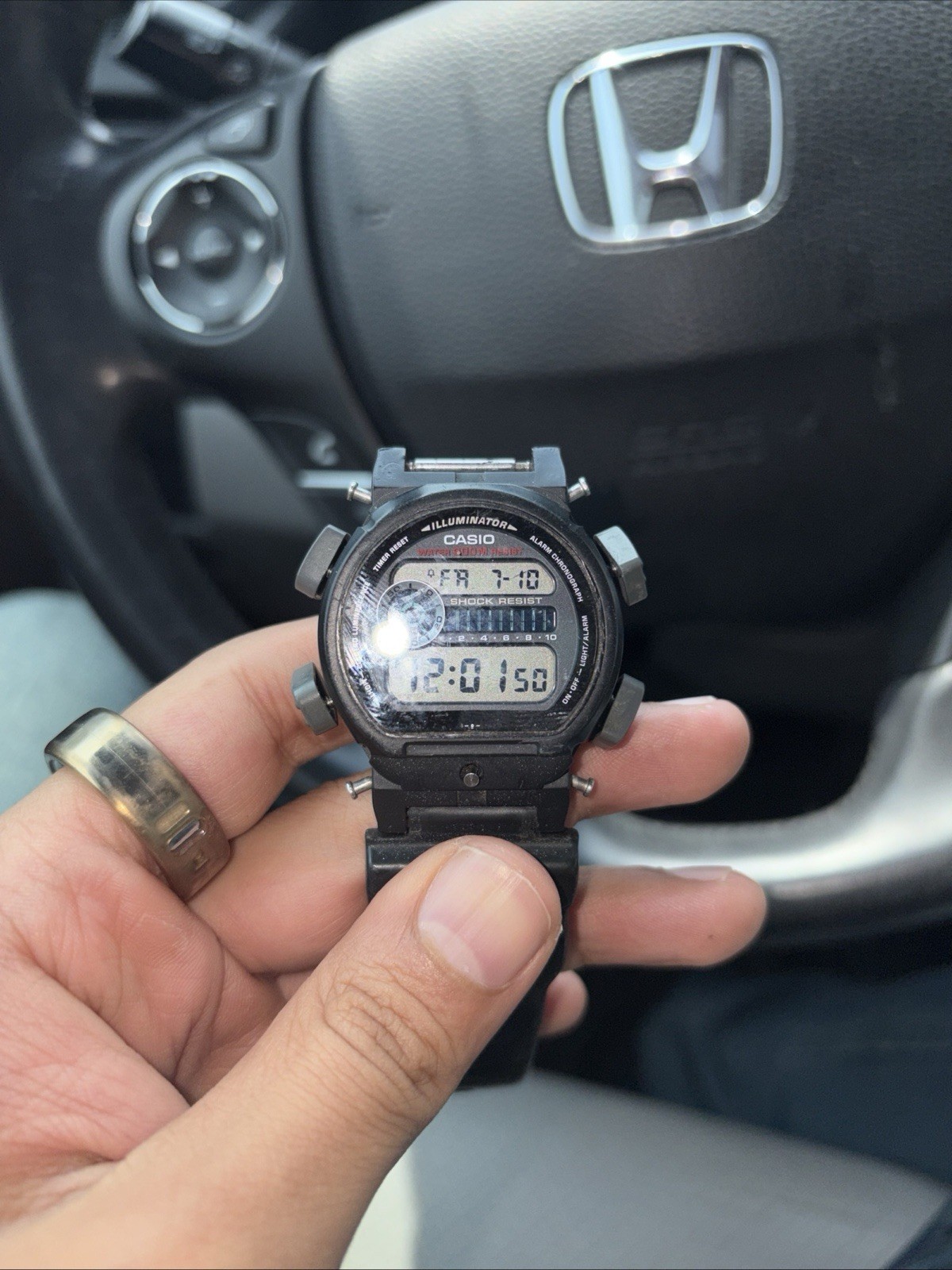 Casio G-Shock DW-9052 Digital Watch Black Red Shock Resist 200M Water Resistant