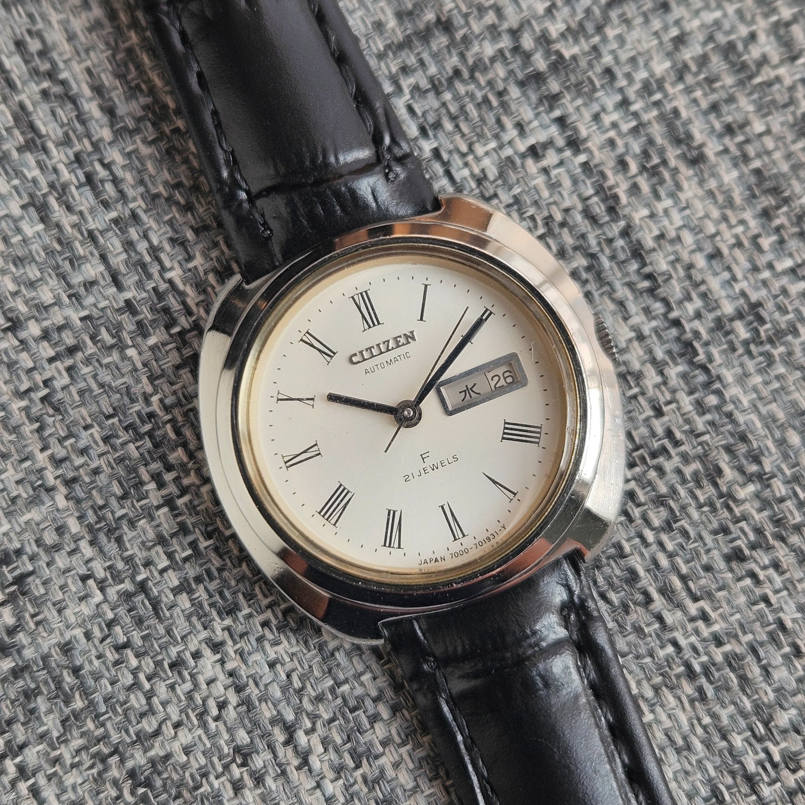 Citizen 4-700511 Vintage Ladies Automatic 21 Jewels Day Date 28mm Japan