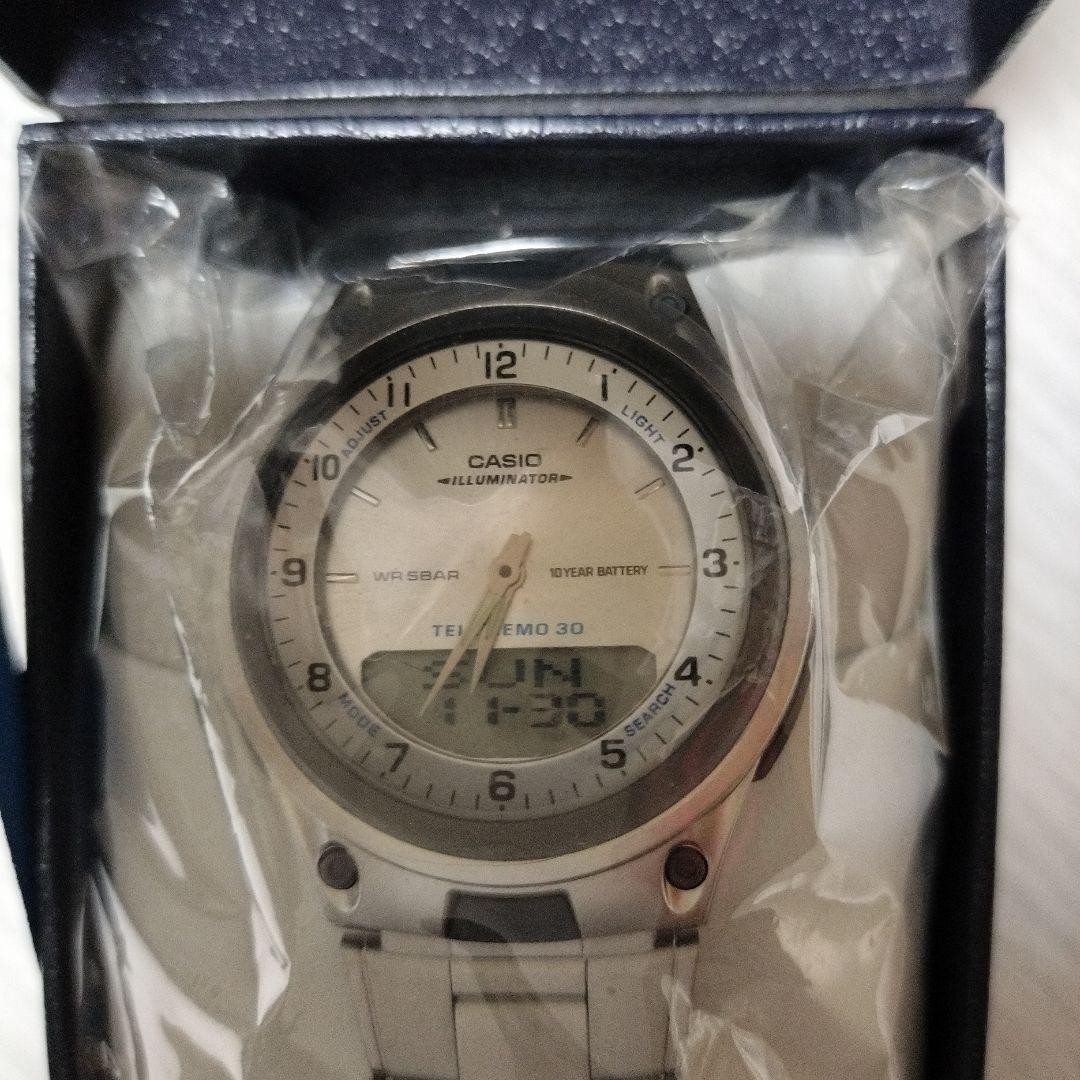 New CASIO Ana-Digi Silver Dial Stainless Steel Men’s Watch with Box No Papers