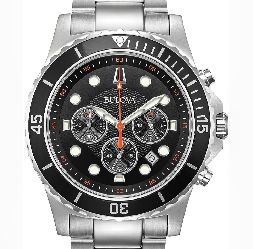 Bulova Men’s Classic Sport 6-Hand Chronograph Quartz Watch, Calendar Date 98b326