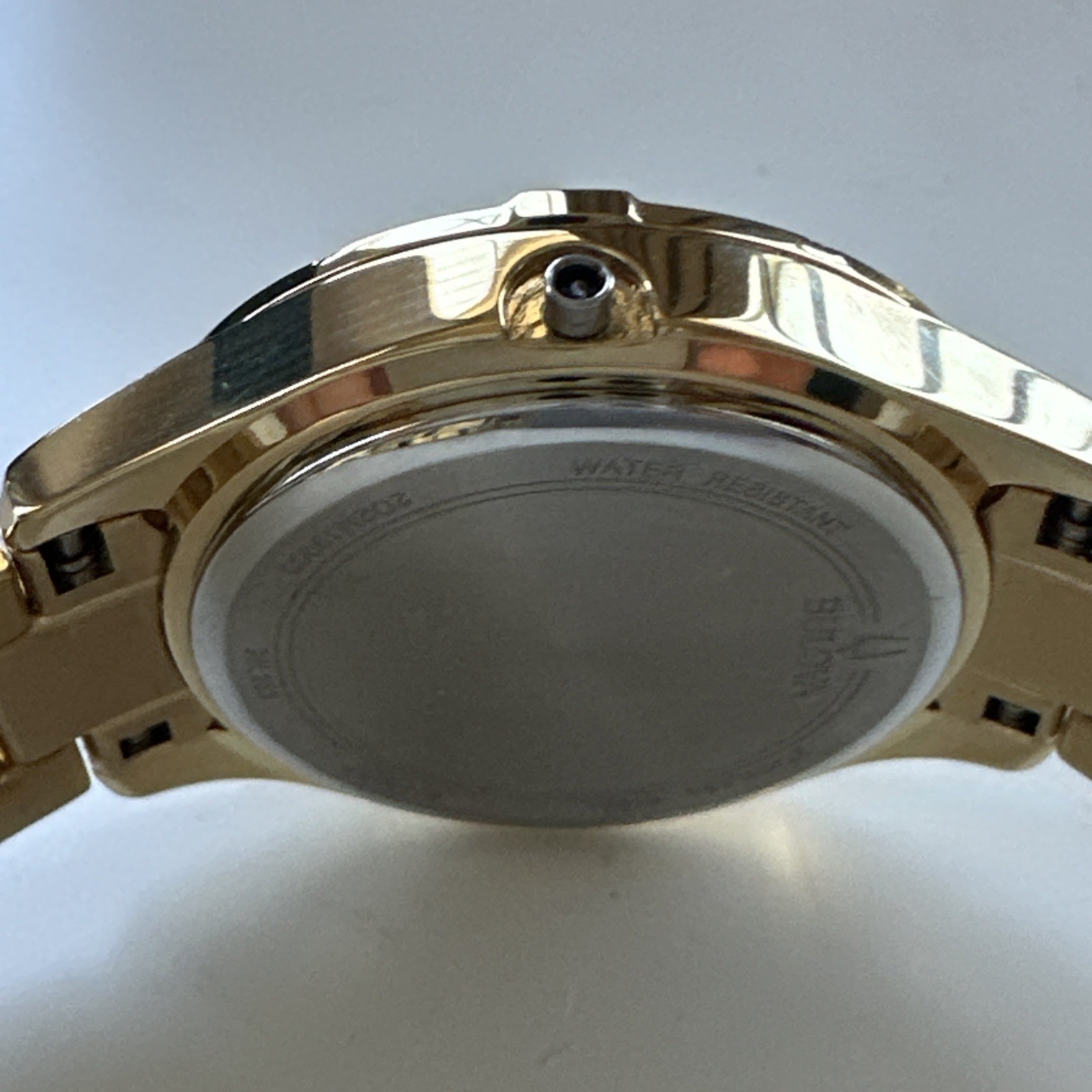 Bulova Womens Quartz Crystal Accent Gold-Tone 30.5mm Watch 98L283 *NO STEM/CROWN