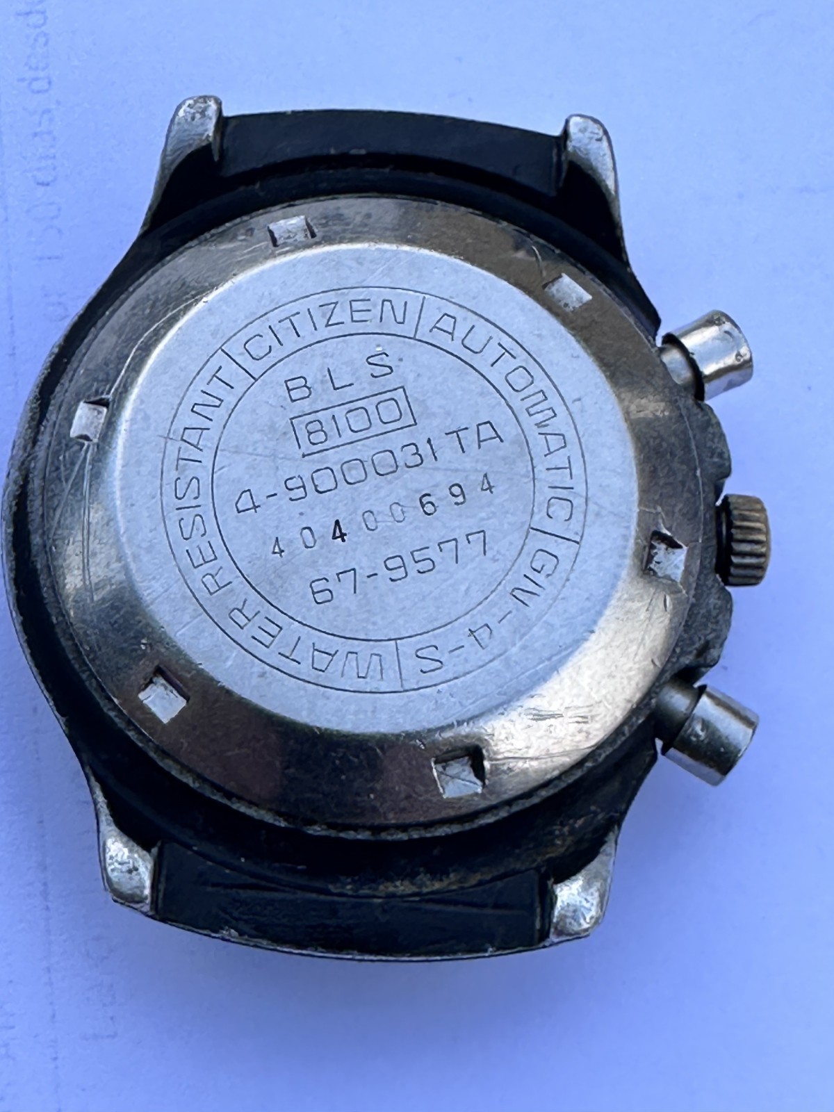 RARE 1972 CITIZEN 67-9577 CHRONOGRAPH Cal 8100 A AUTOMATIC Challenge Timer RUNS