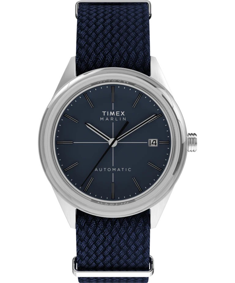 New Timex Marlin Jet Blue Fabric Strap Automatic Men’s Watch TW2Y24500