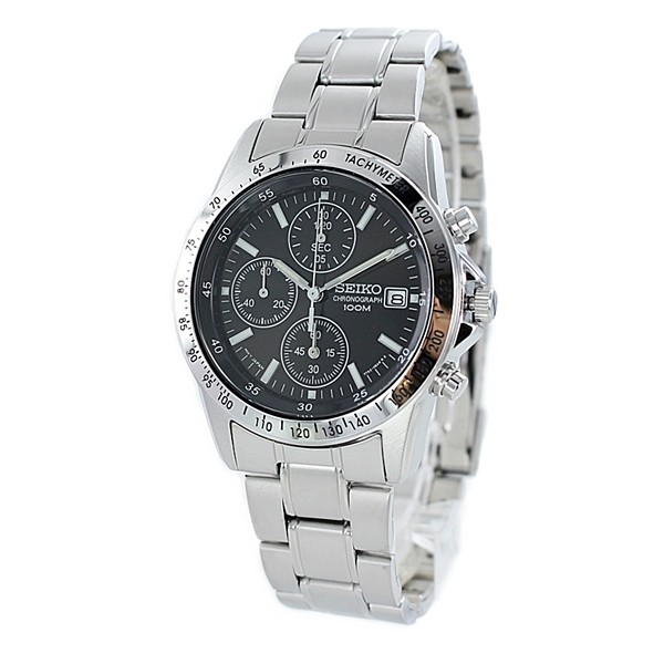 SEIKO SND367PC Chronograph Tachymeter Quartz Watch Top Mint JAPAN