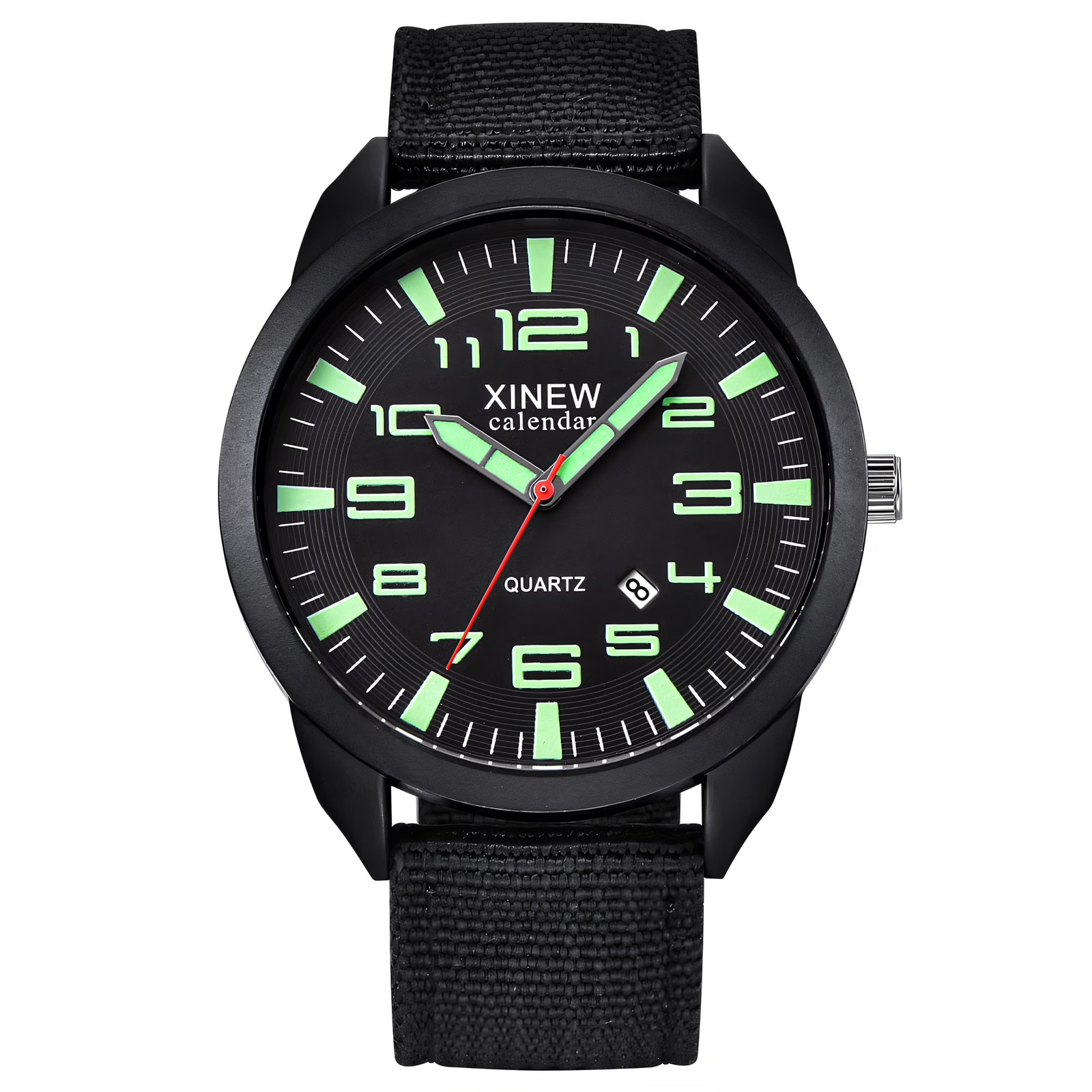 Men’s Quartz Analog Watch with Nylon Strap – Casual Military Style Watch