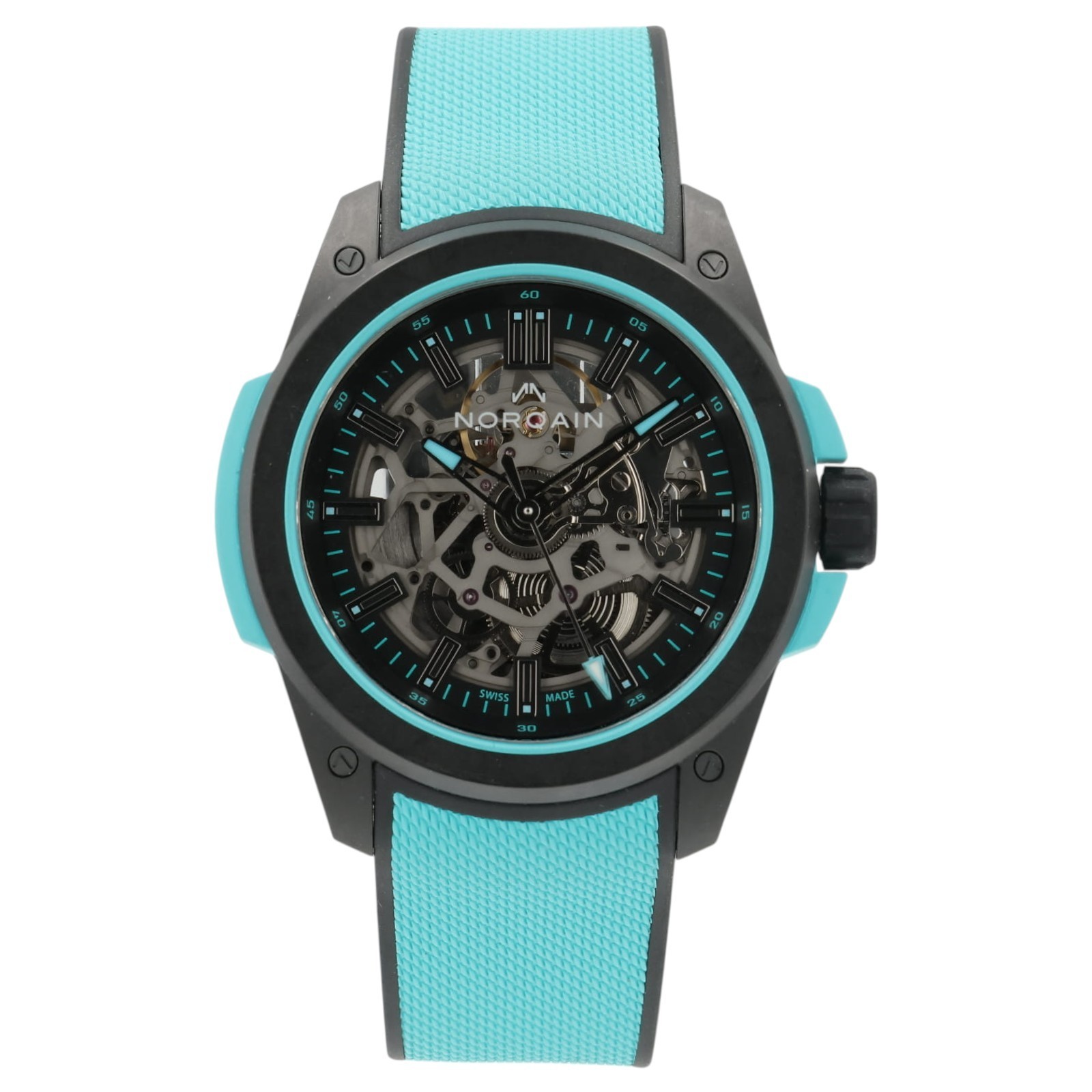Norqain Wild One Blue Skeleton Dial Carbon 42mm Automatic Men’s Watch NNQ3000