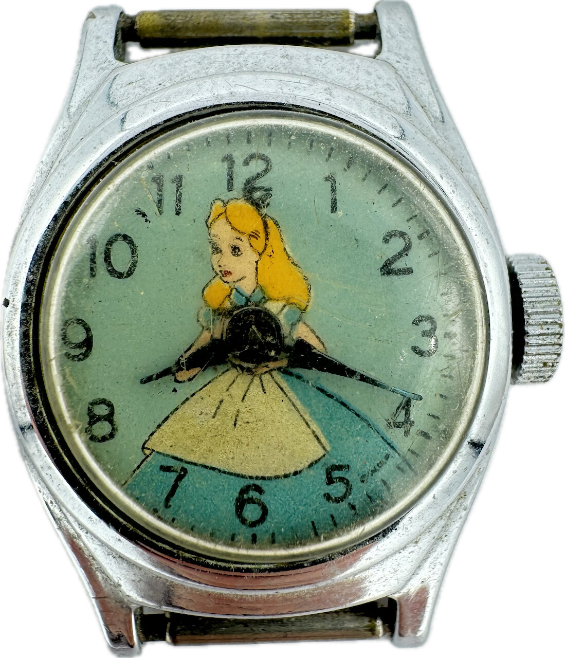 Vintage 23mm US Time Alice Men’s Mechanical Wristwatch 02A45 USA Stainless