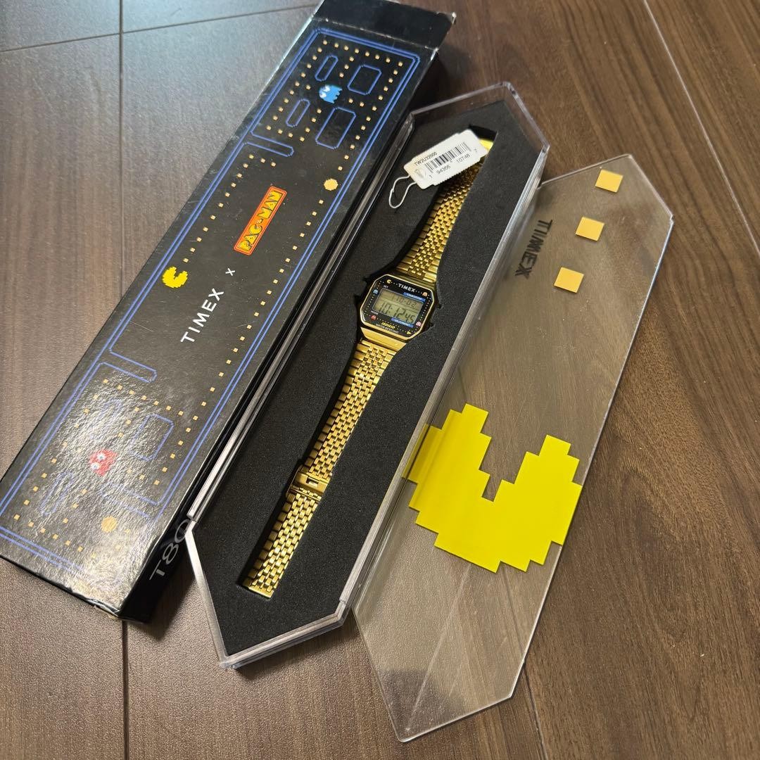 TIMEX T80 PACMAN 40th Anniversary Limited Edition Display Gold Indiglo