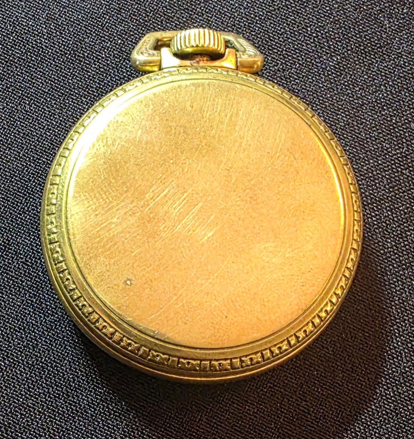 Howard Pocket Watch 16S 17J Checkerboard mvm’t pattern, Keystone base metal case