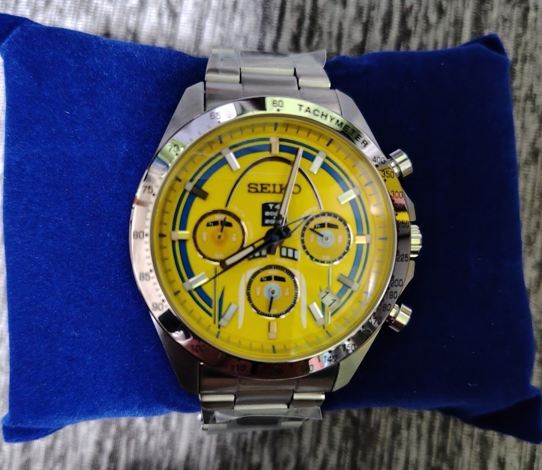 SEIKO Doctor Yellow T4 Memorial Quartz Watch Metal Card