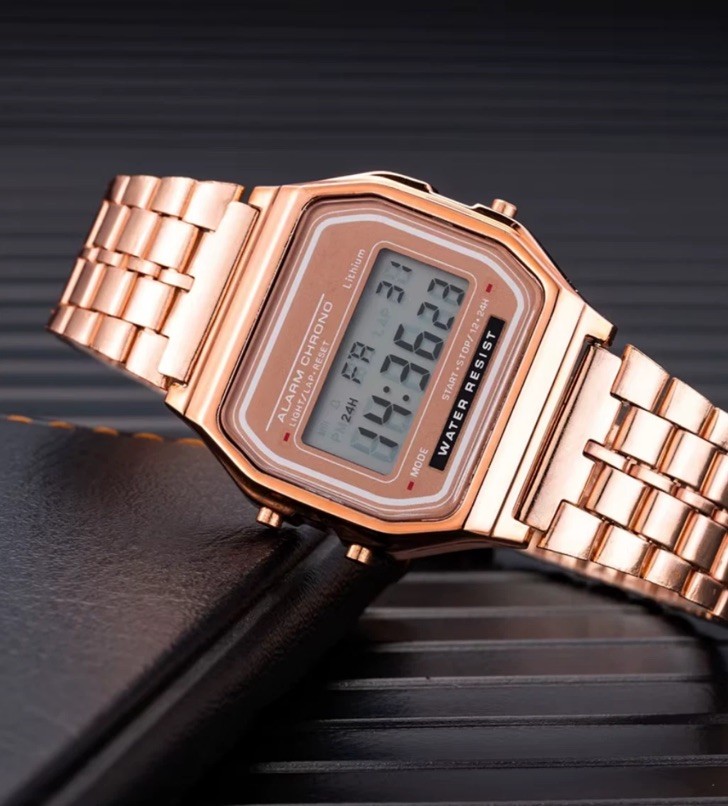 NEW CASIO Retro Classic Unisex Digital Steel Bracelet Watch A158WA-1YES