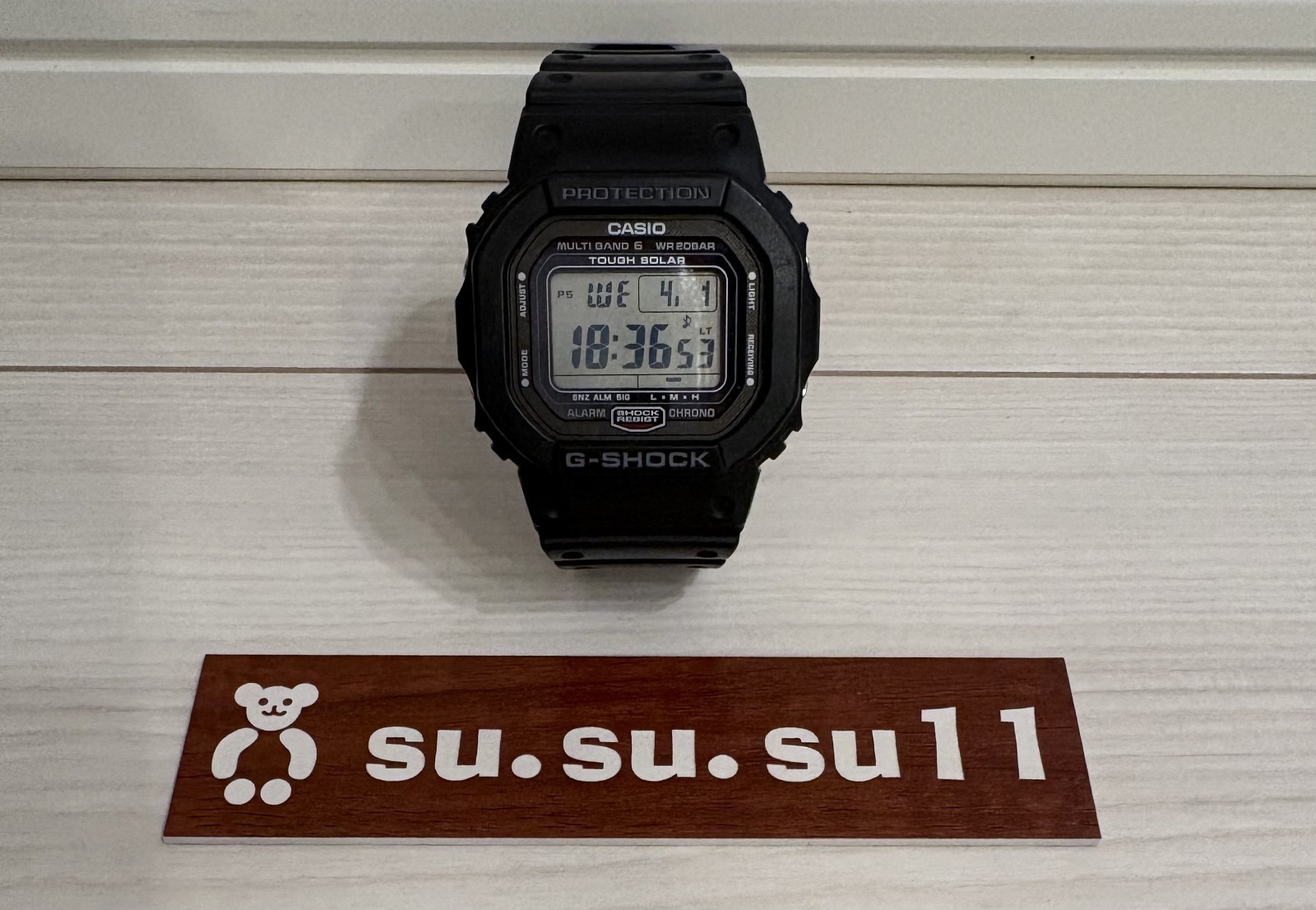 CASIO G-SHOCK GW-5000U-1JF Black Solar Radio Digital Men Watch Used